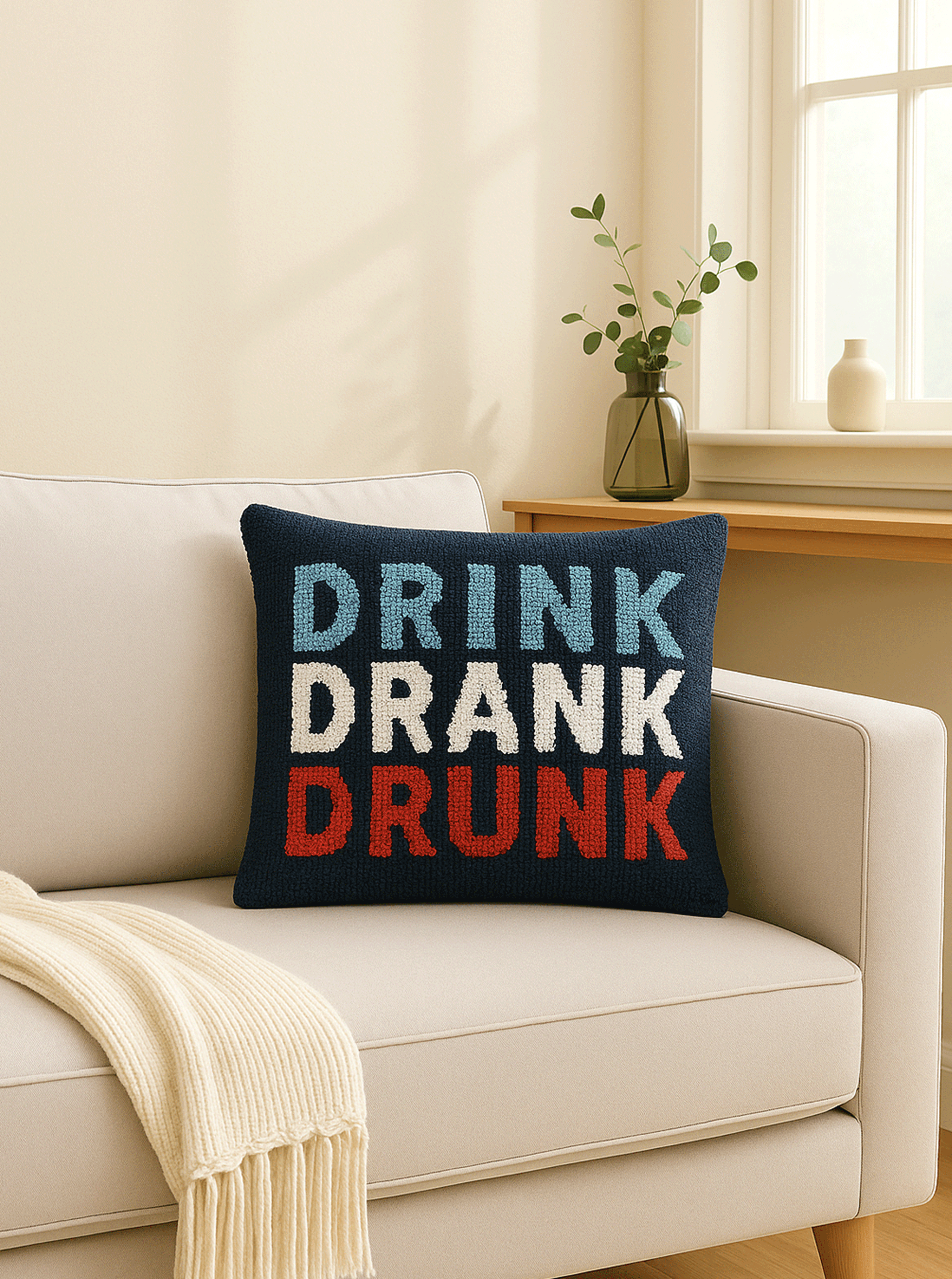 Drink Drank Drunk cushion cover