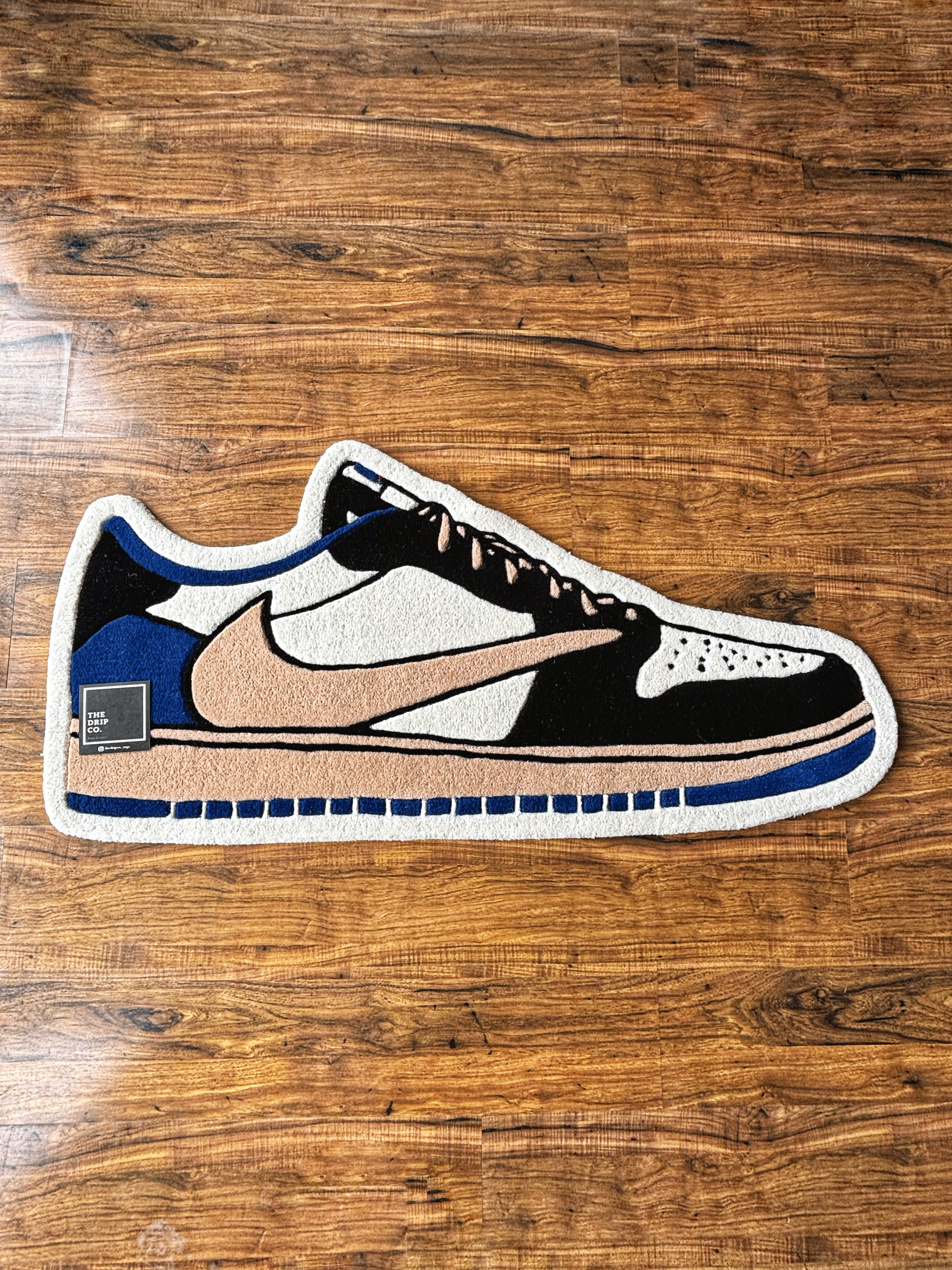 Blue design Custom Shoe Rug