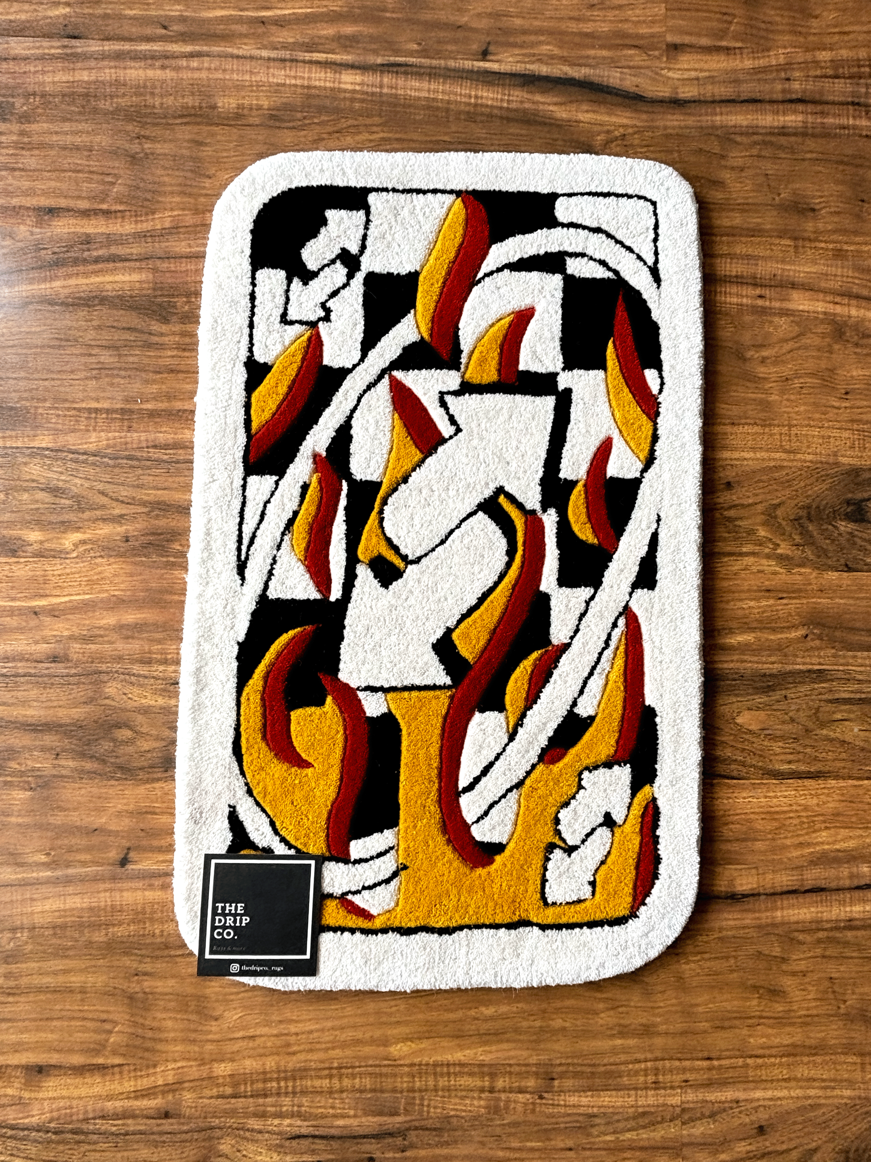 UNO fire Card Rug