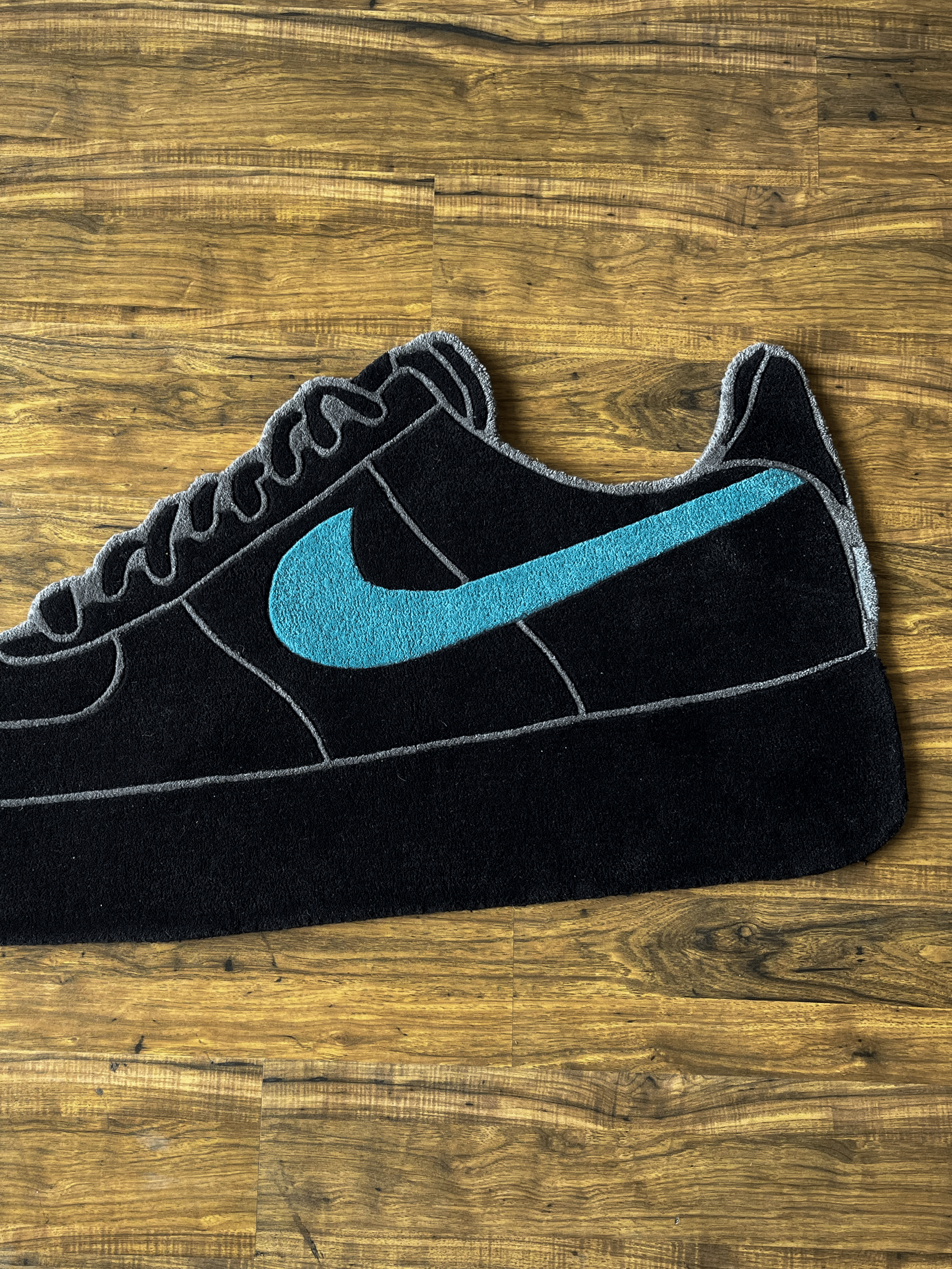 Black design Custom Shoe Rug