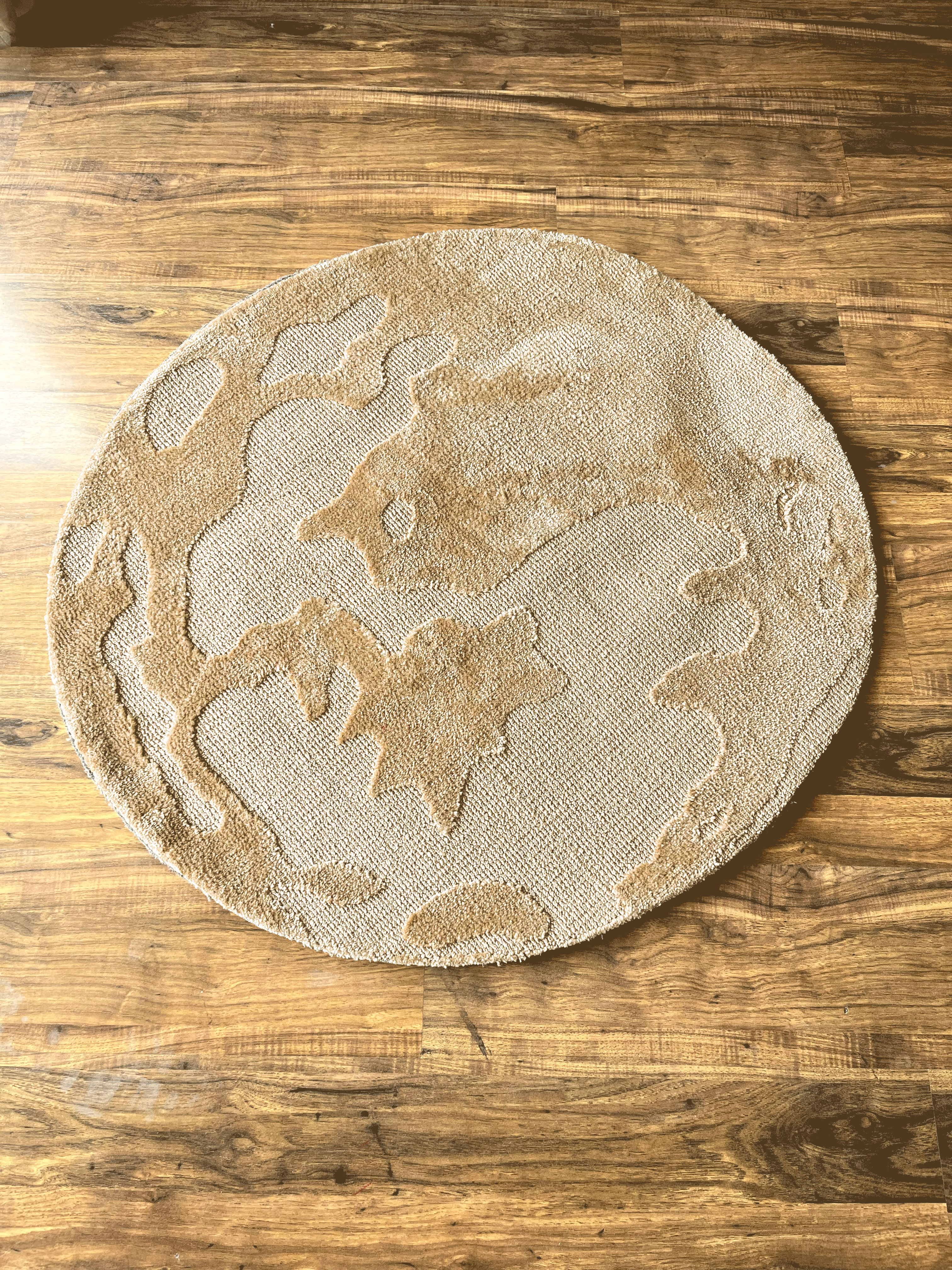 Cream Moon Machine Tufted Rug