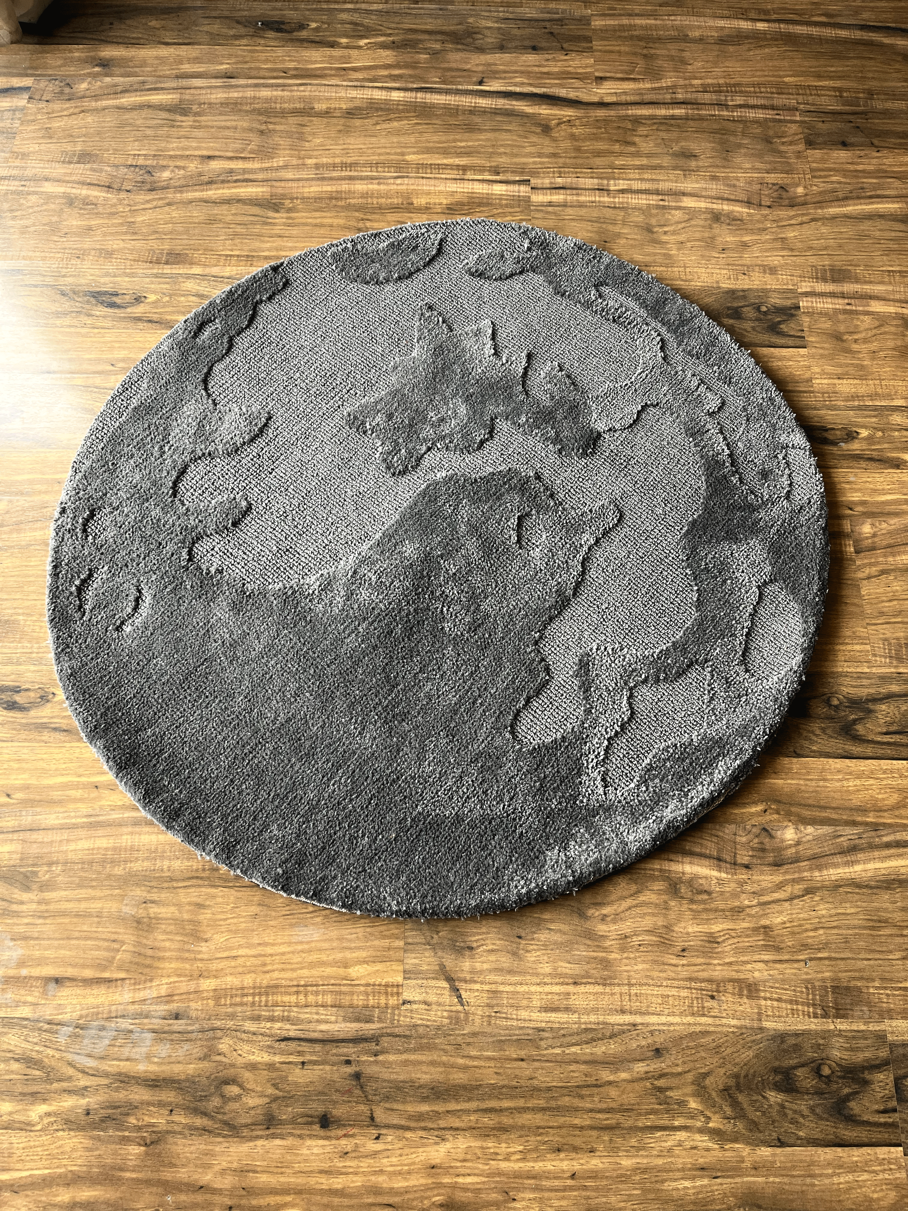 Grey Moon Machine Tufted Rug