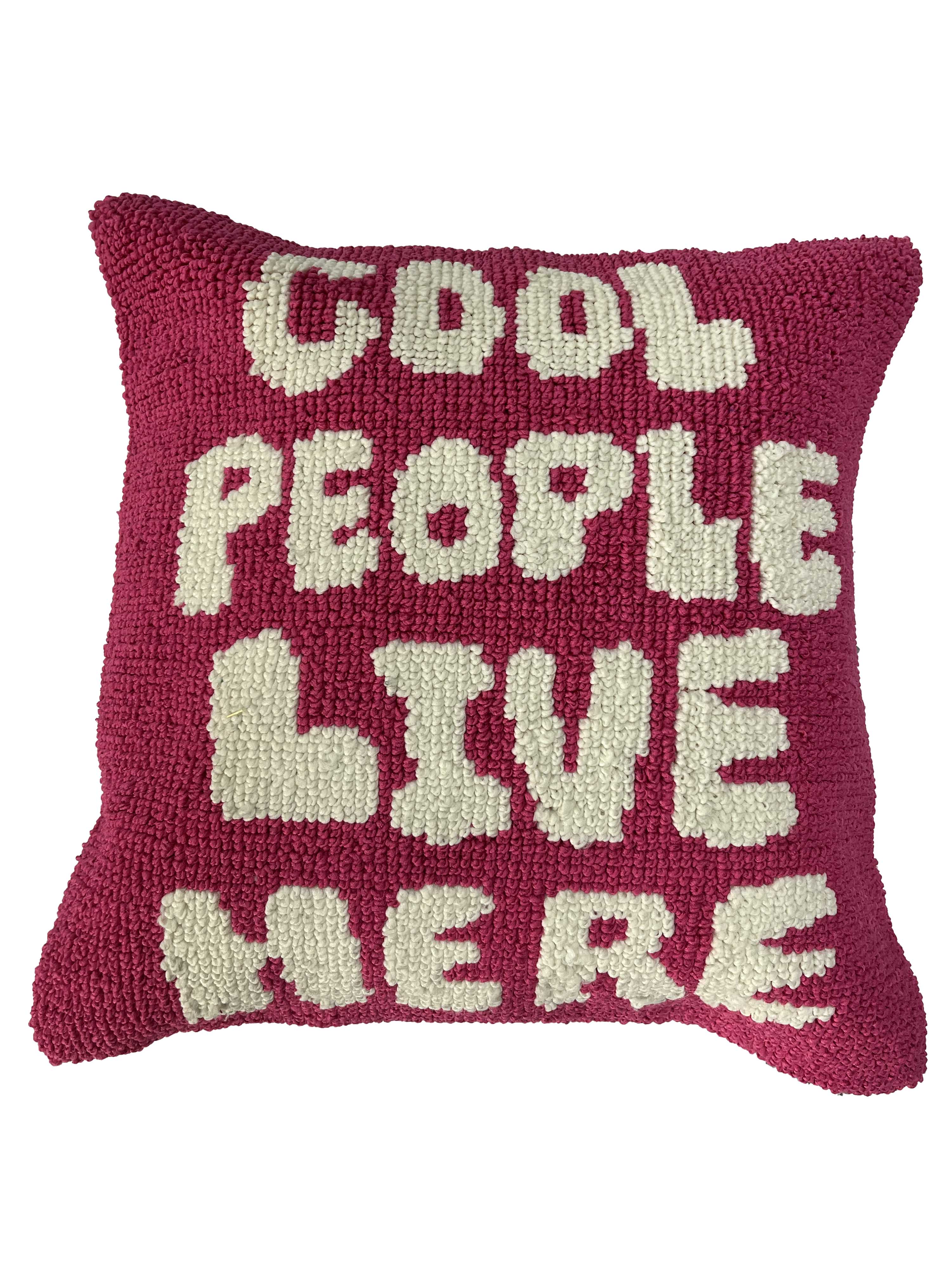 Cool People Live here pink cushion cover