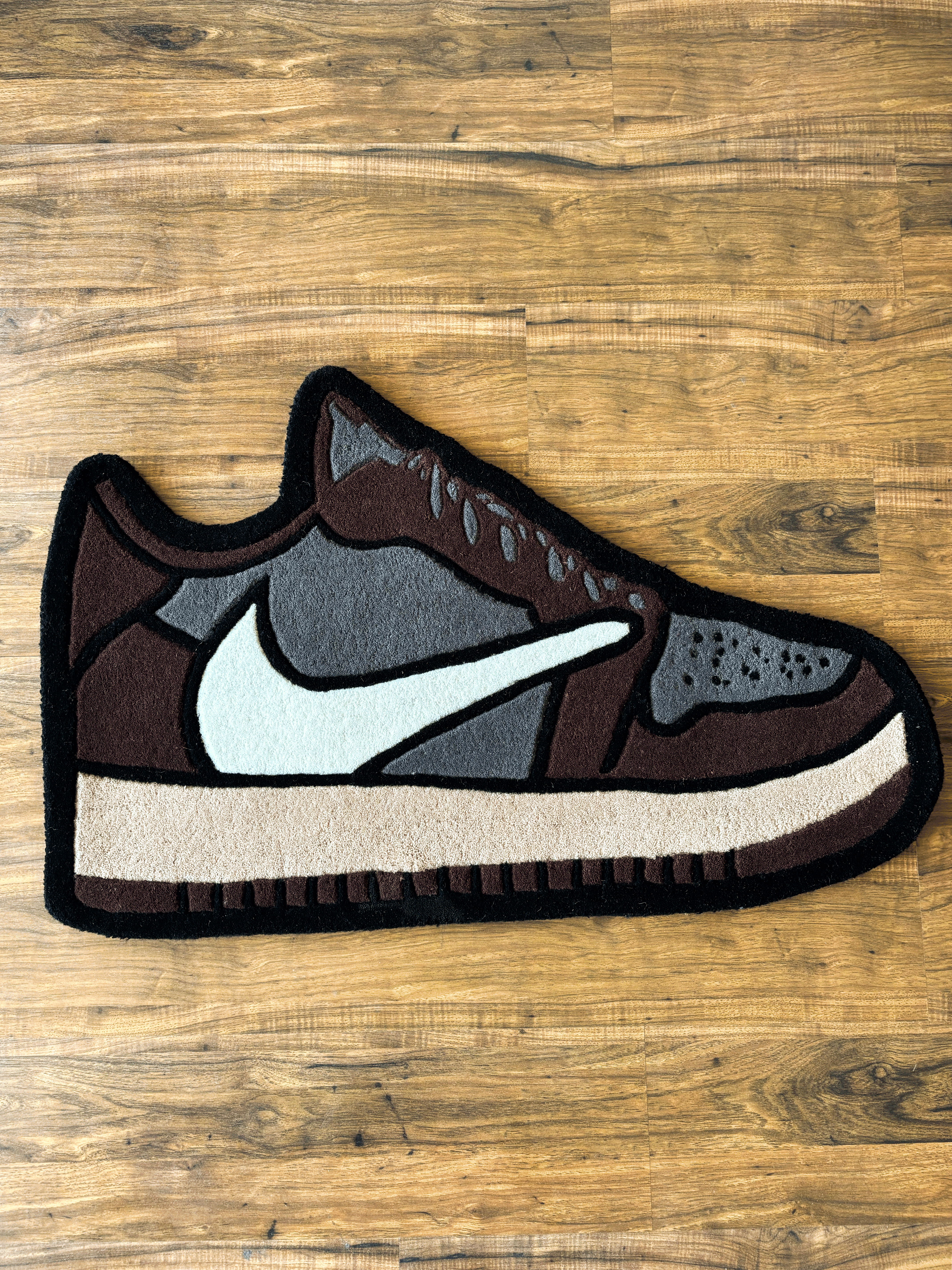 Brown Sneaker Hand Tufted Rug by The Drip  Co.