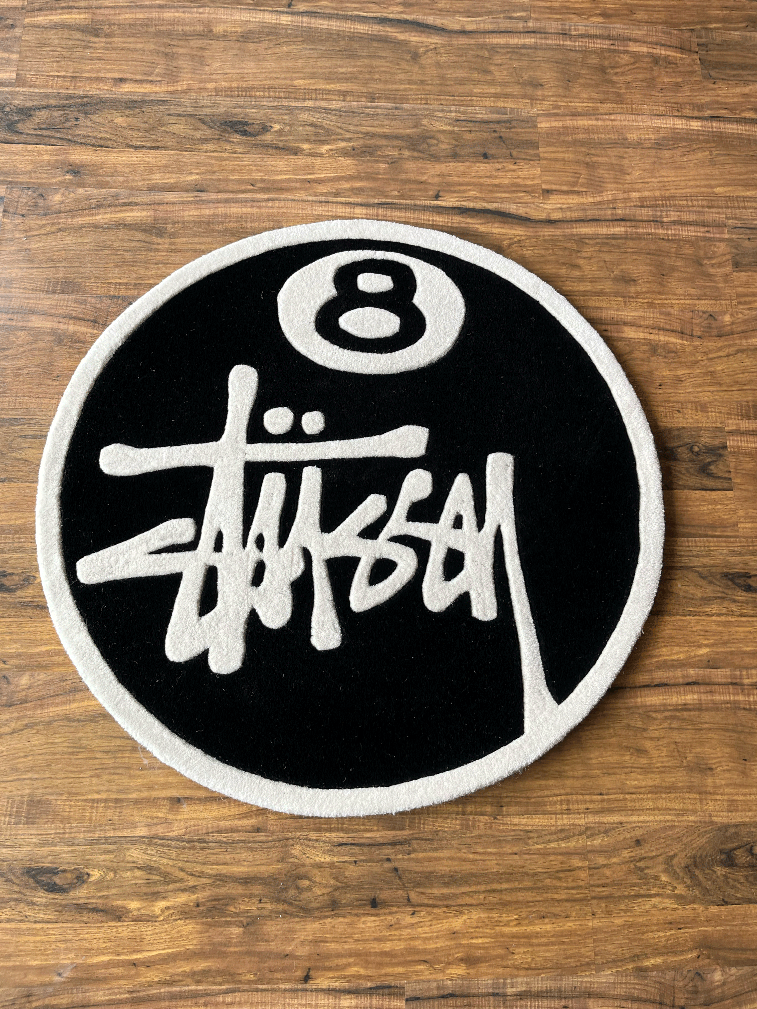 8 Ball Text Hand Tufted Rug by The Drip Co.