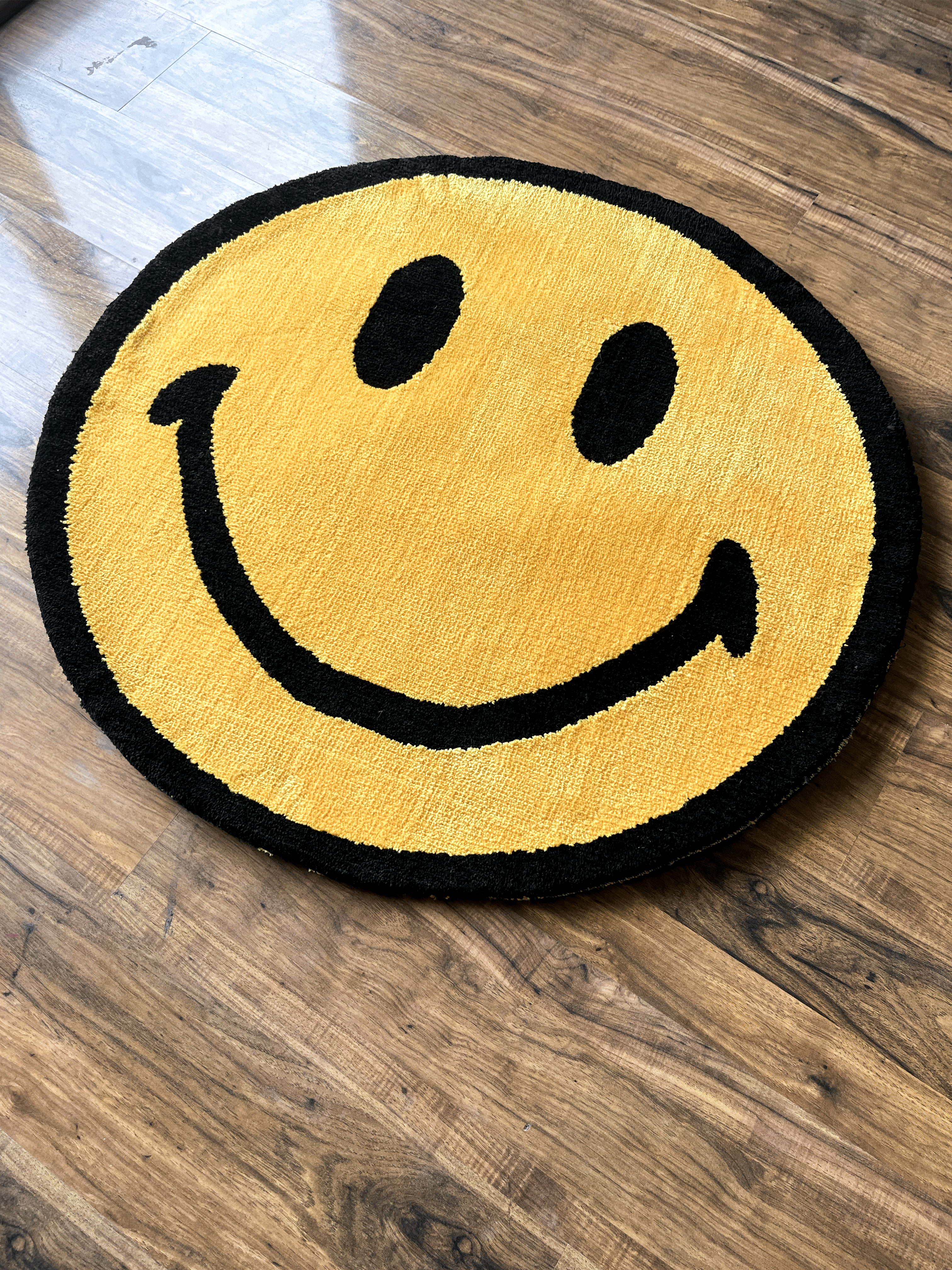 Yellow Smile Machine Tufted Rug