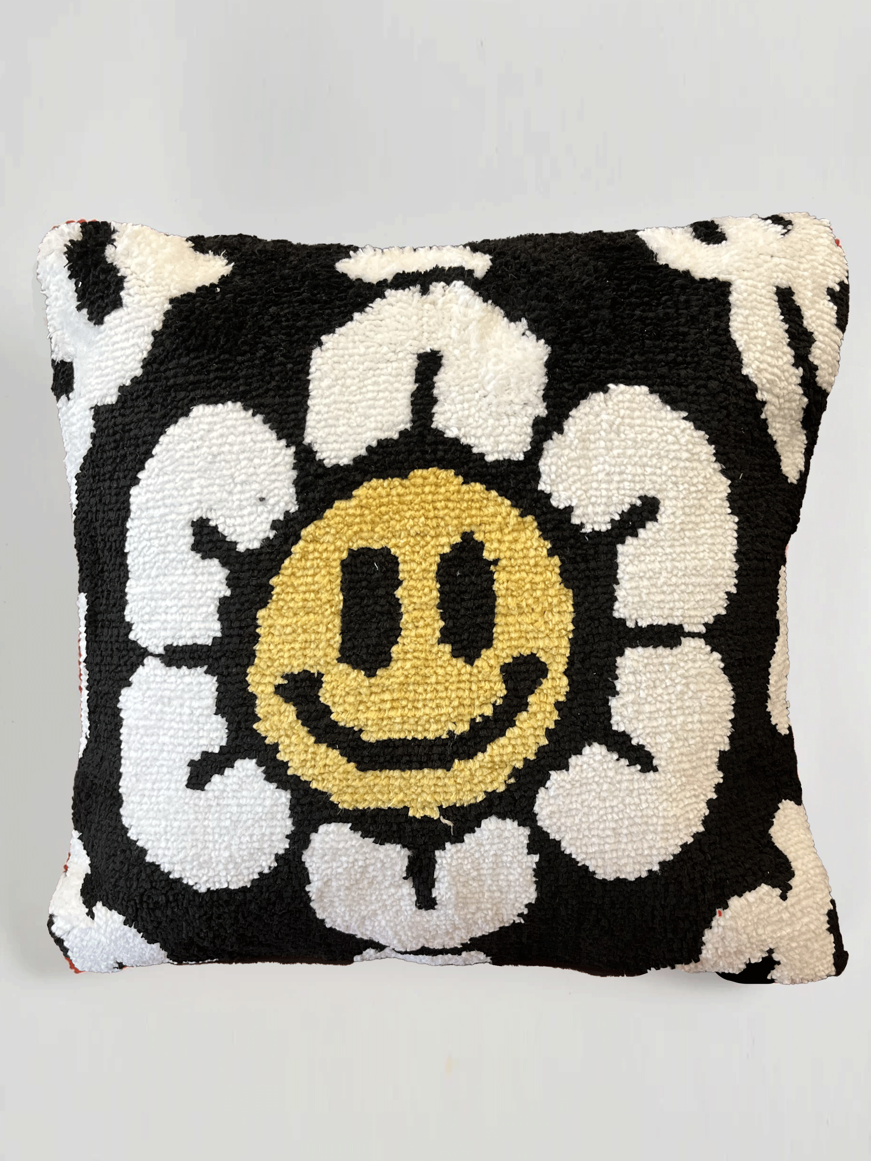 Black flower Cushion cover