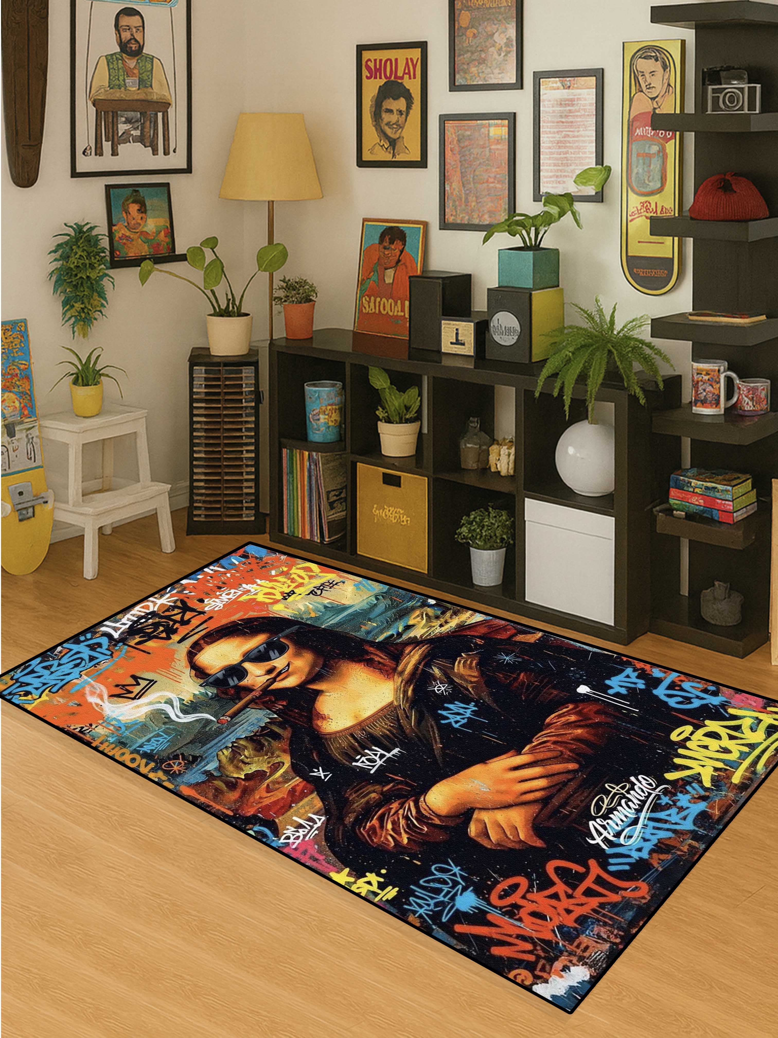 Painting graffiti art Washable Rug