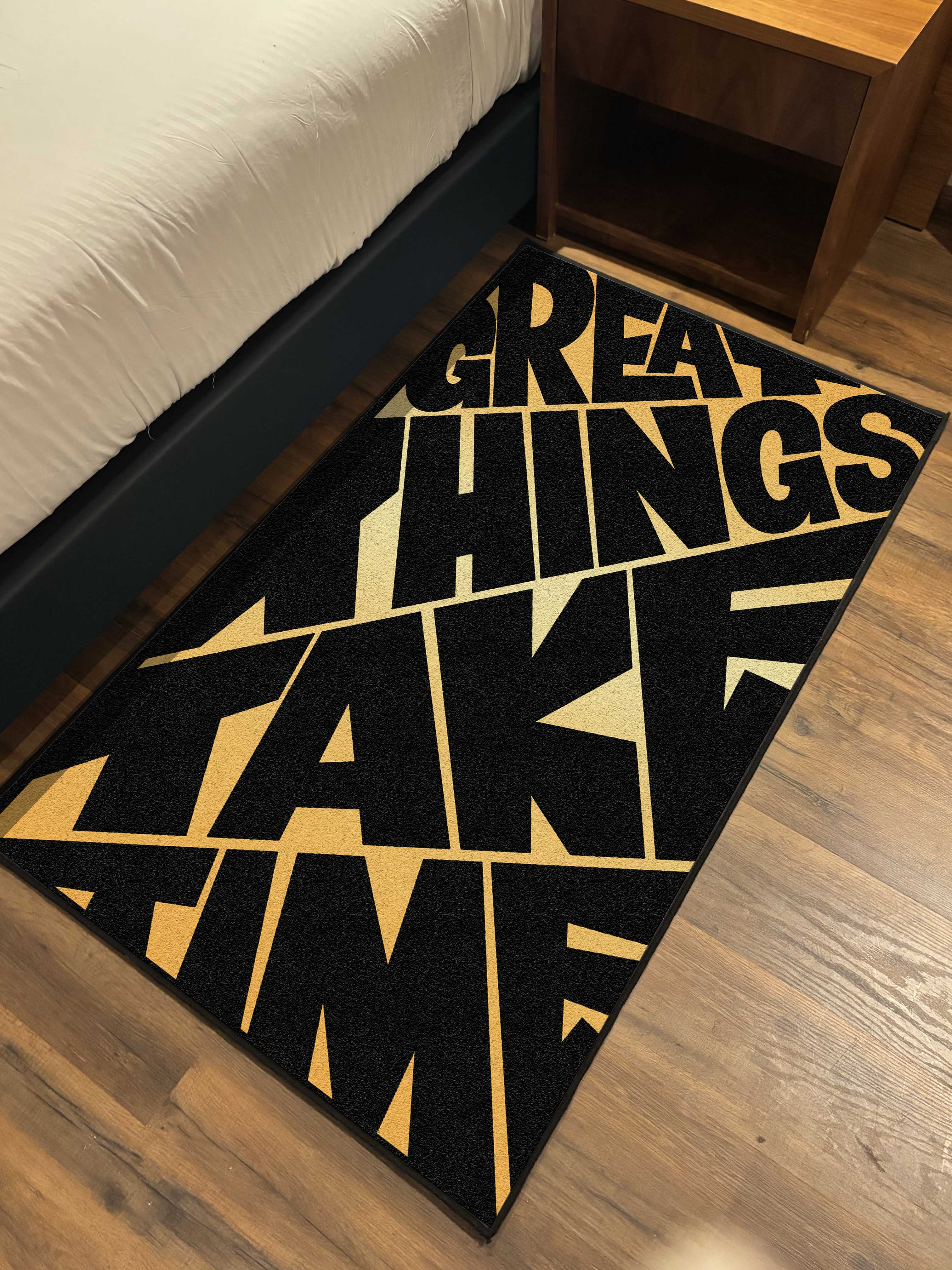 Good Things Take Time Washable Rug
