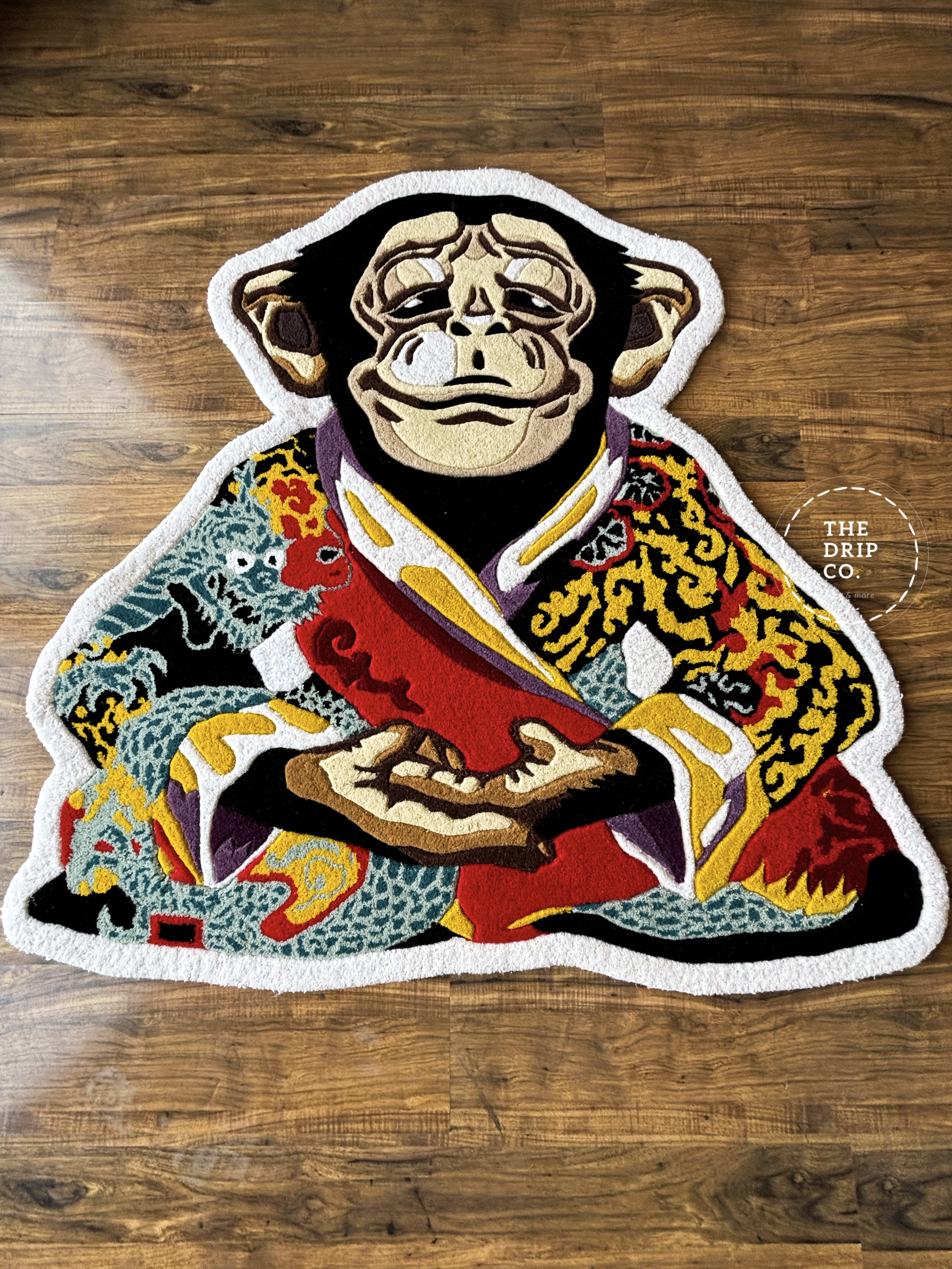 Meditation Monkey Hand Tufted Rug