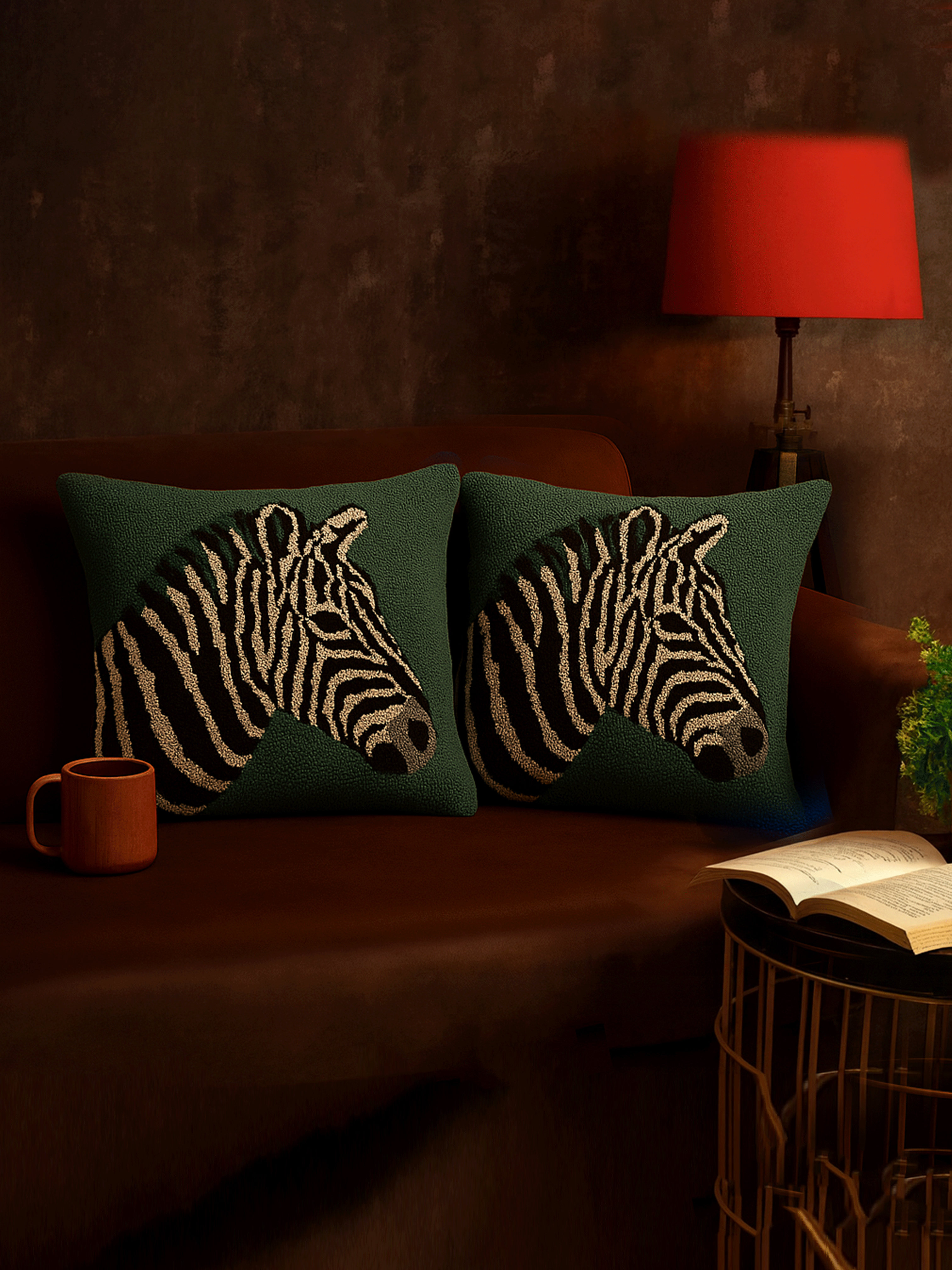 Zebra cushion cover