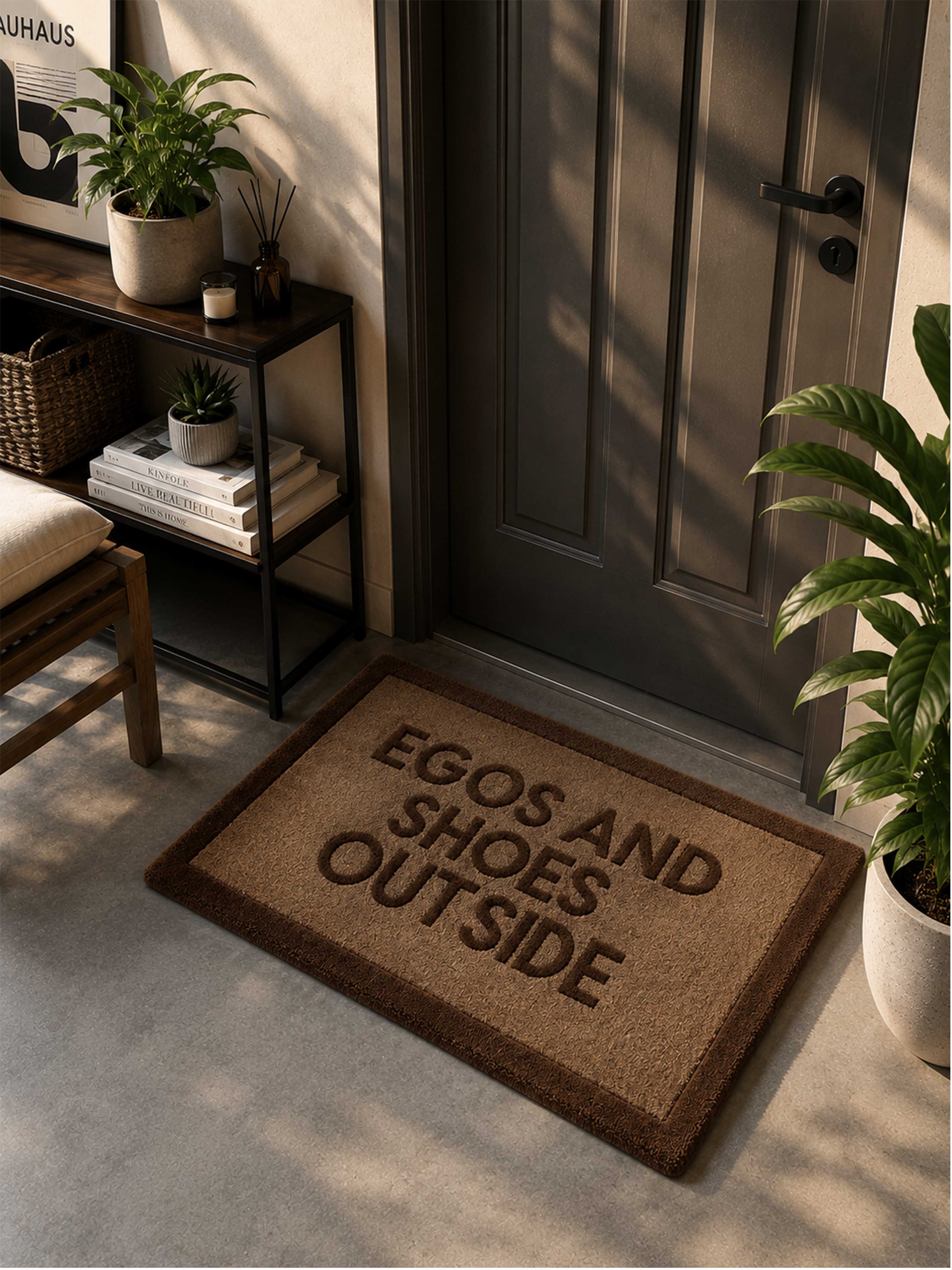 Ego and Shoes outside Hand tufted Rug