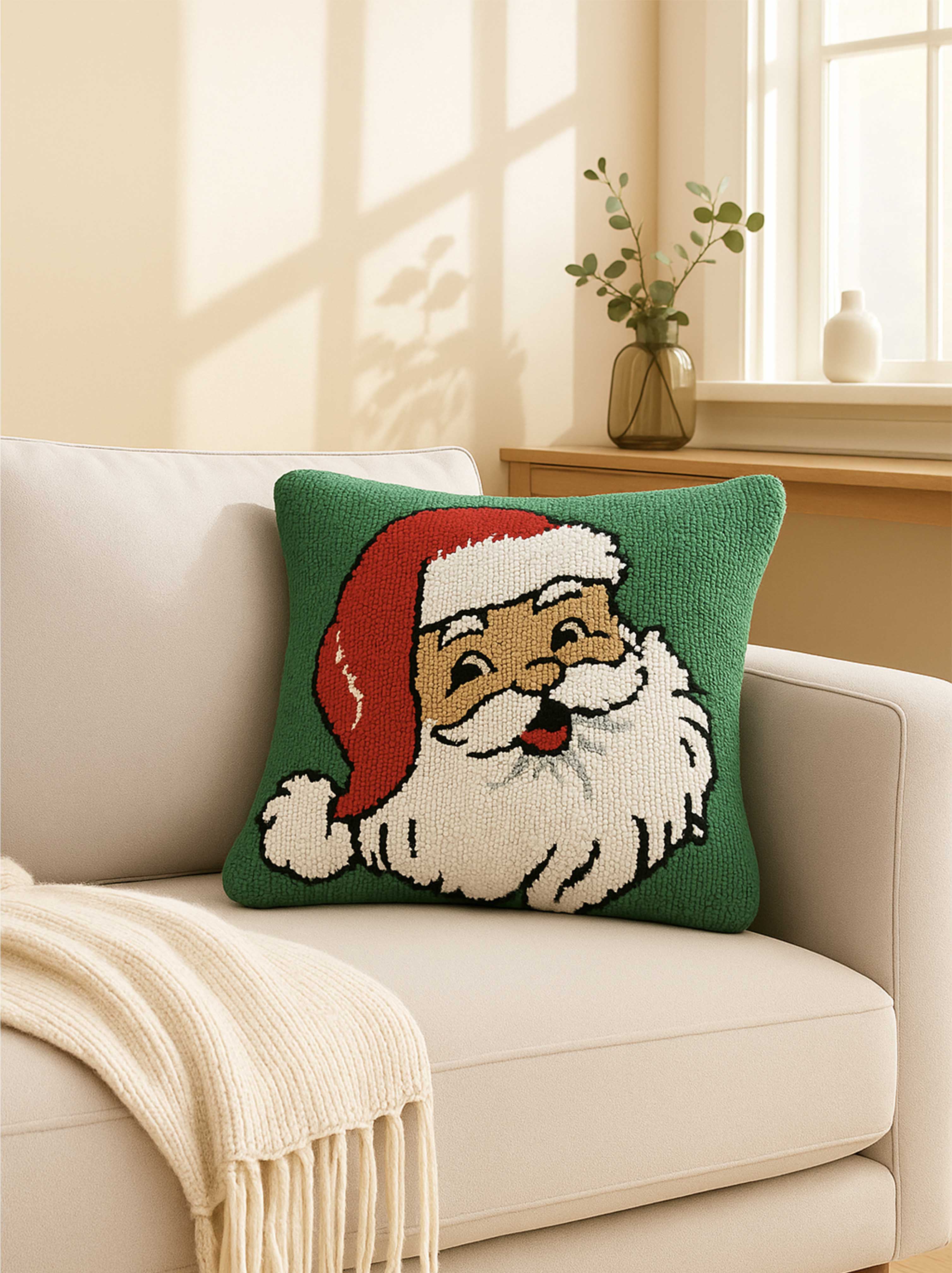 Santa Green cushion cover