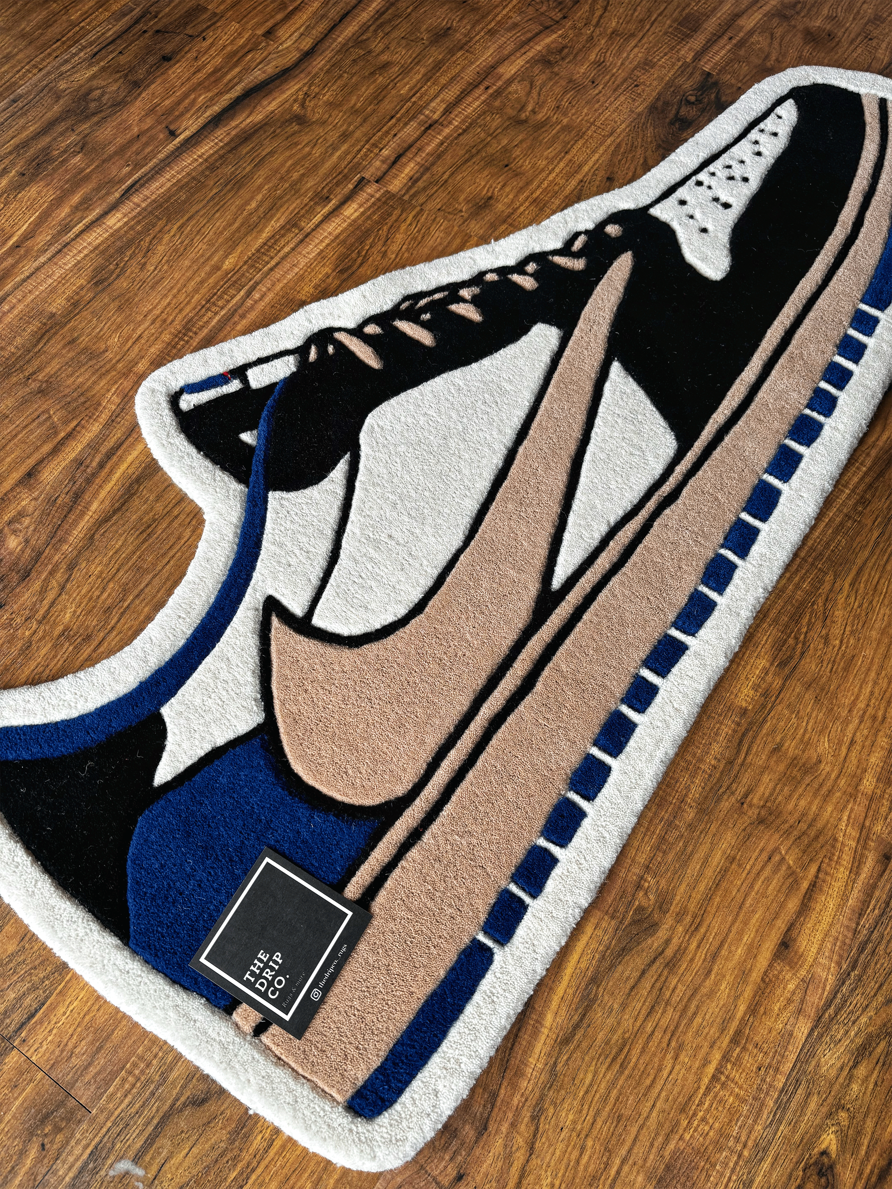 Blue design Custom Shoe Rug