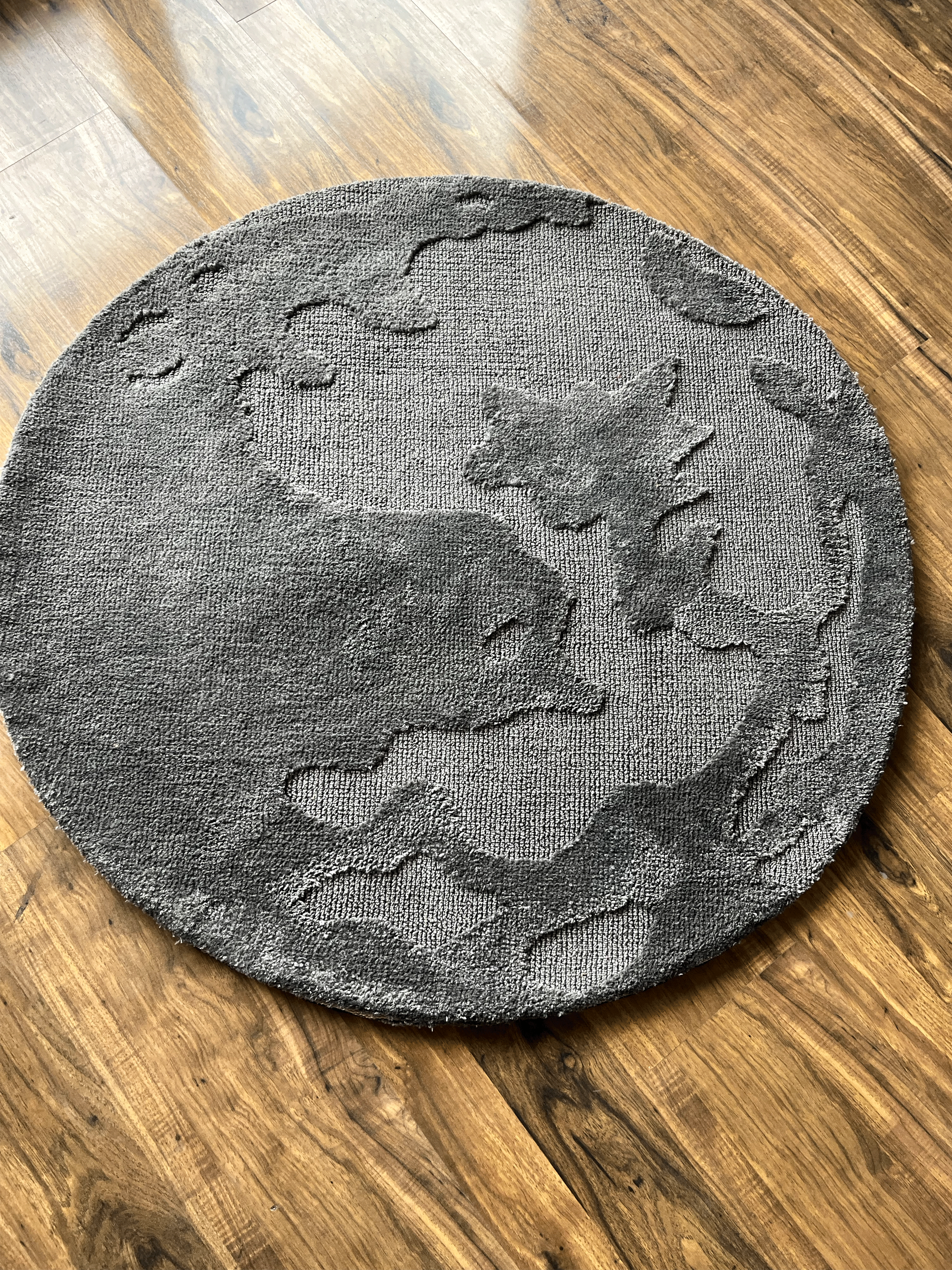 Grey Moon Machine Tufted Rug
