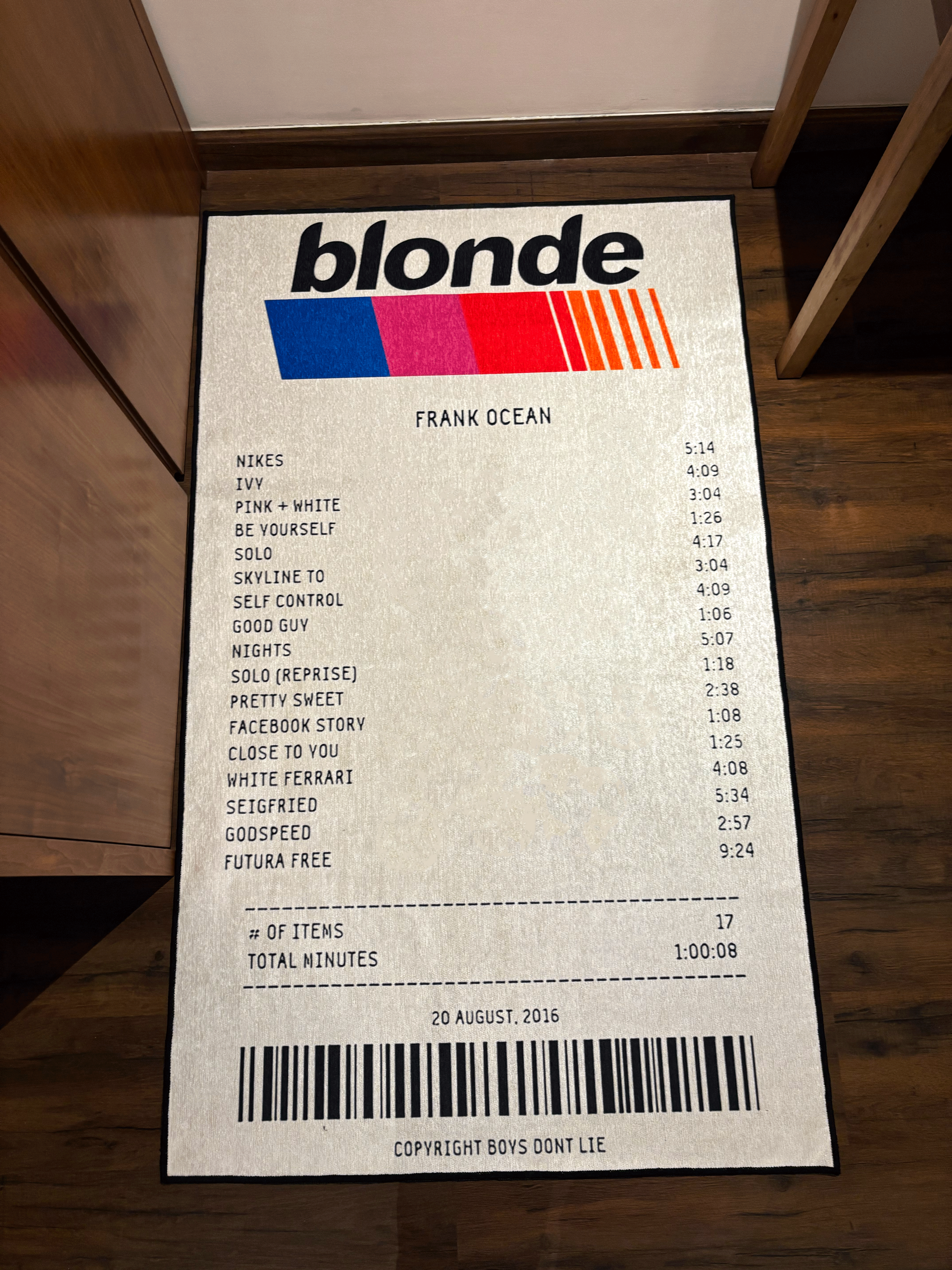 Blonde inspired  Receipt Washable Printed Rug
