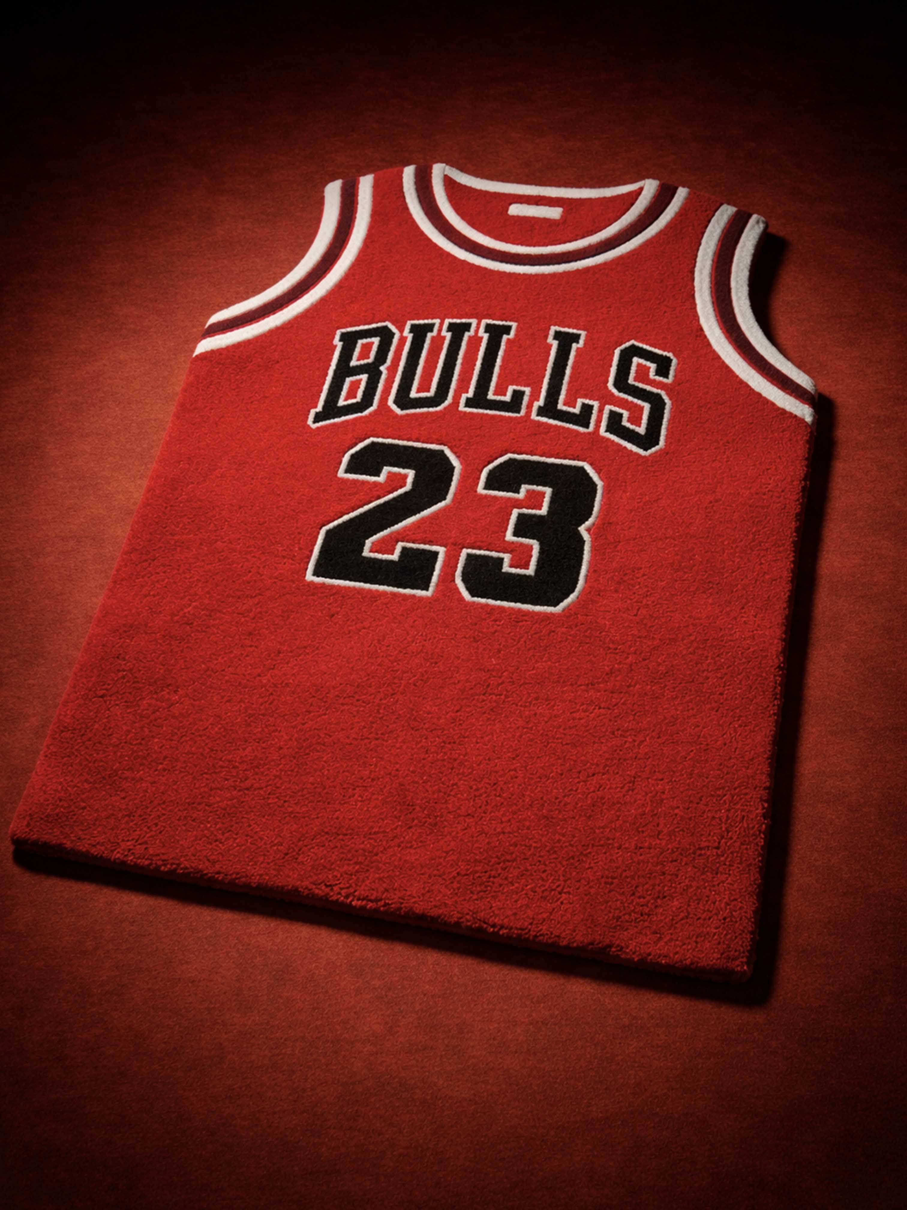 Bulls Red jersey Hand tufted Rug