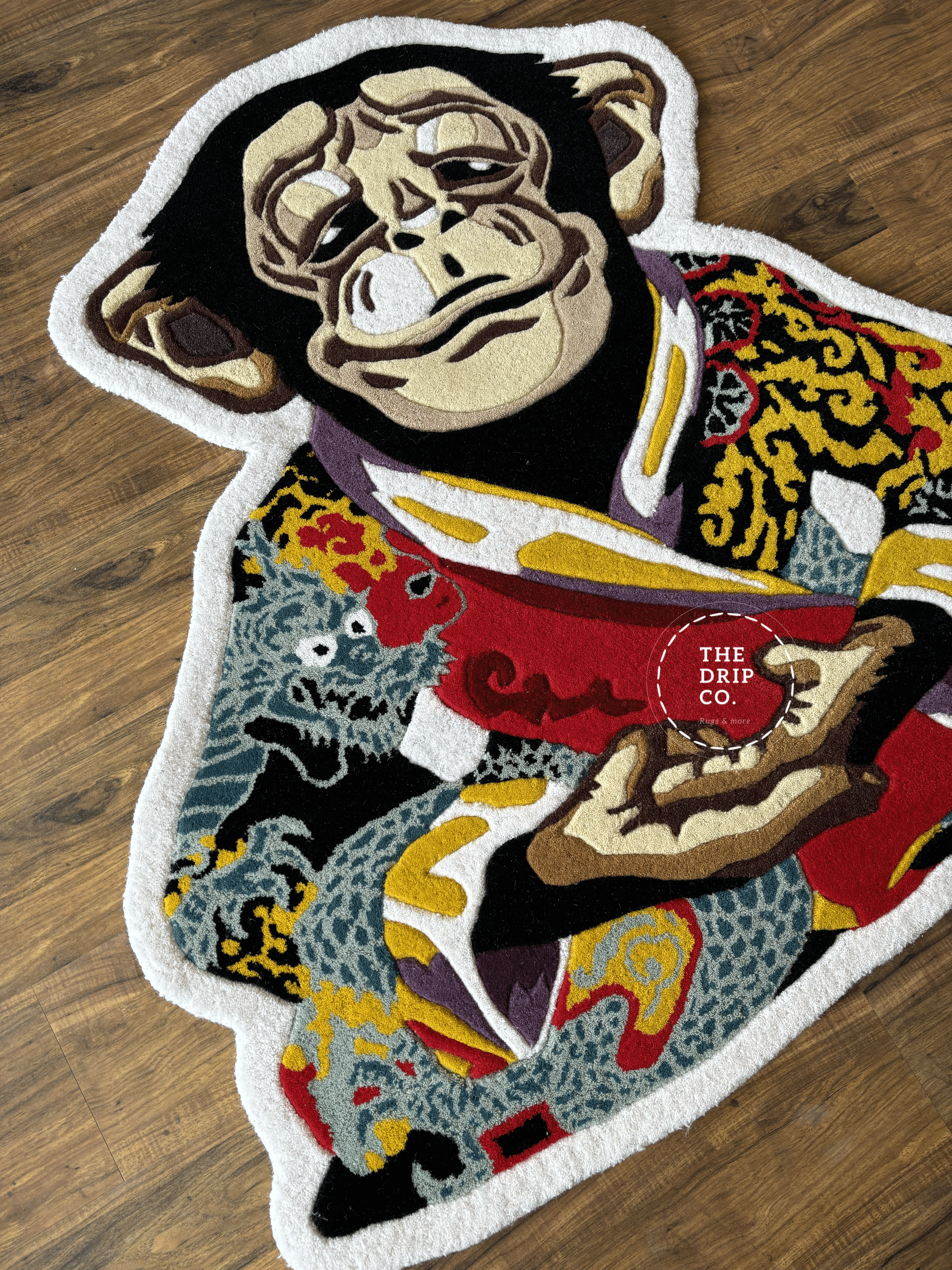 Meditation Monkey Hand Tufted Rug