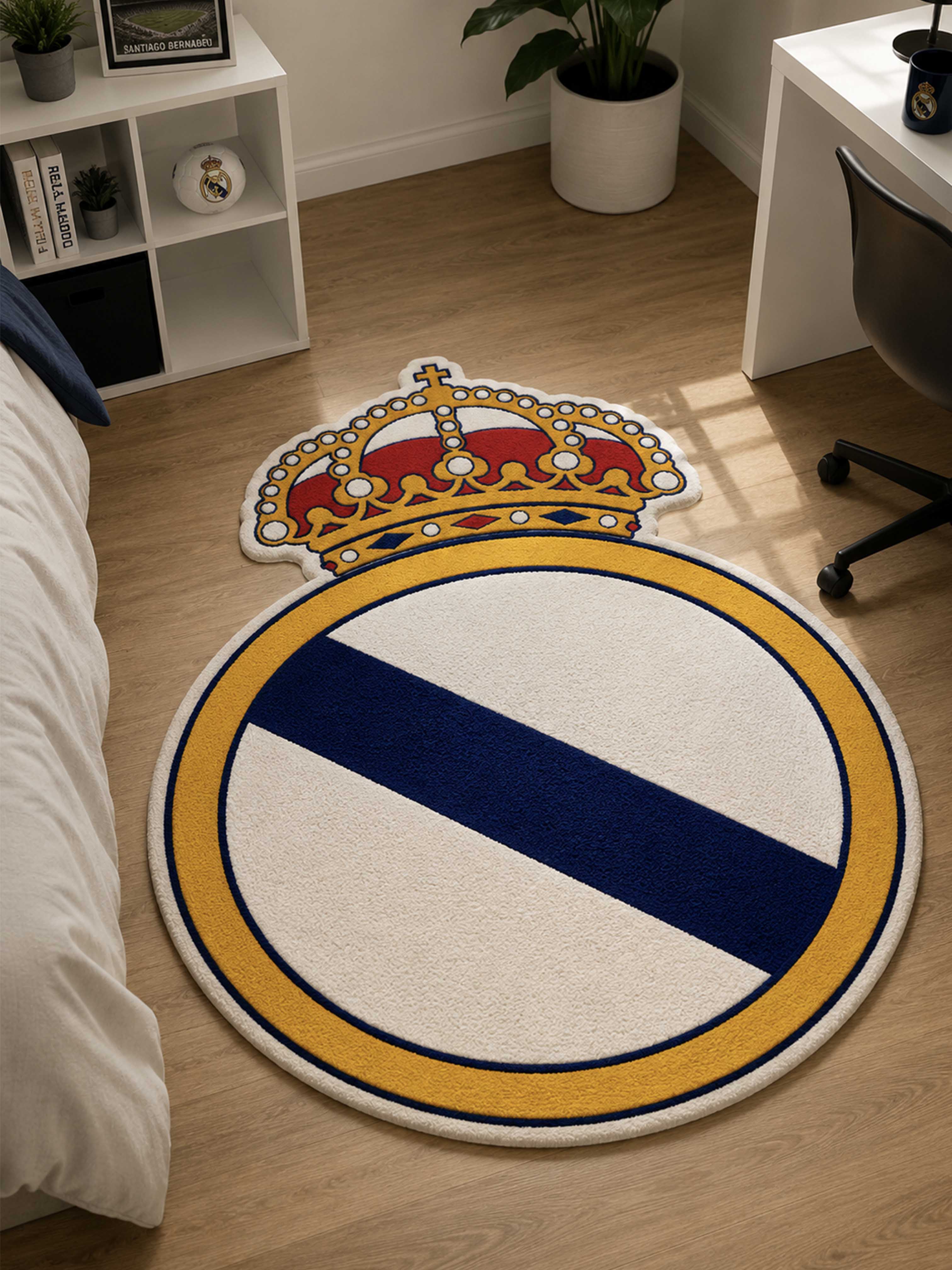 Madrid fan Art hand tufted Rug