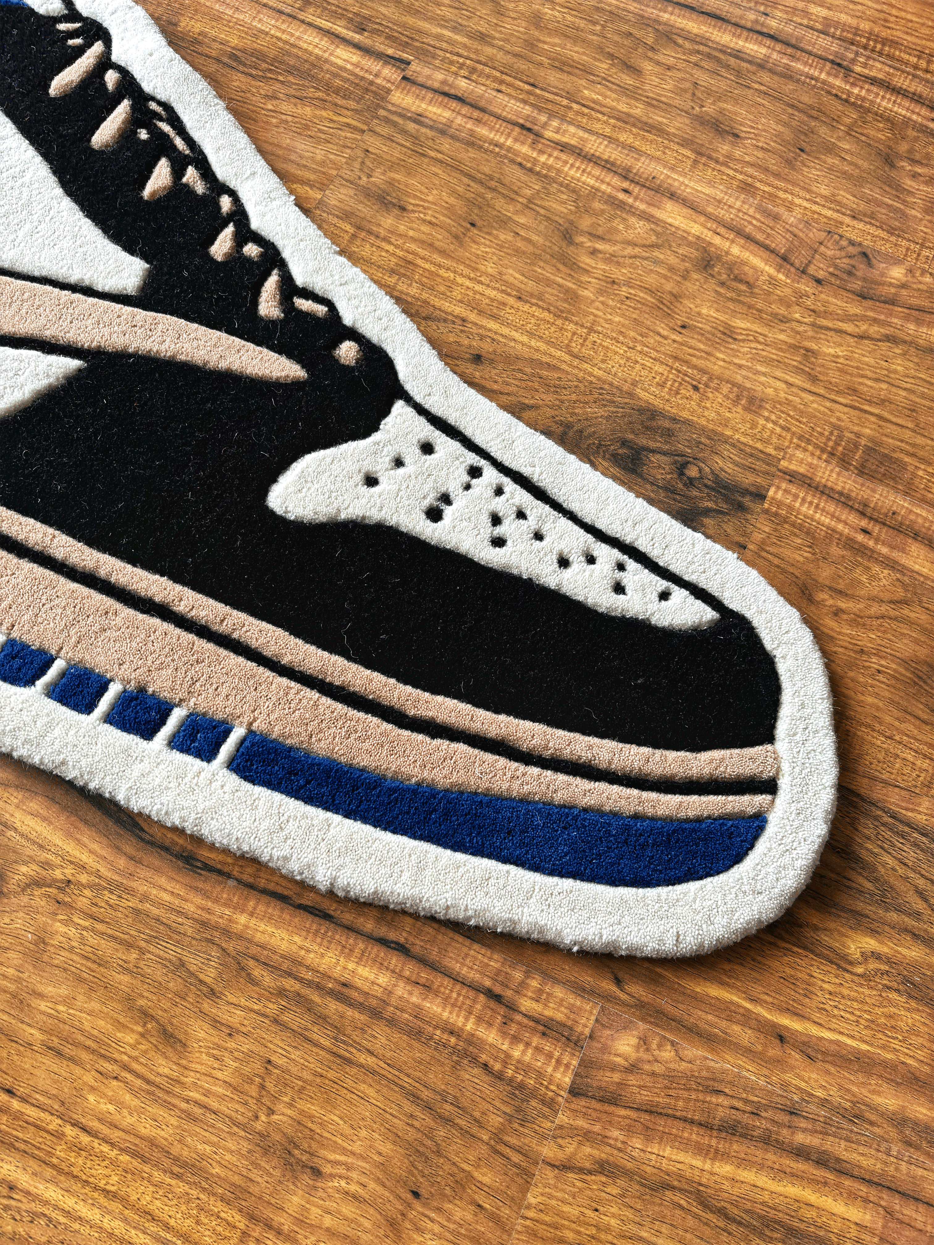 Blue design Custom Shoe Rug