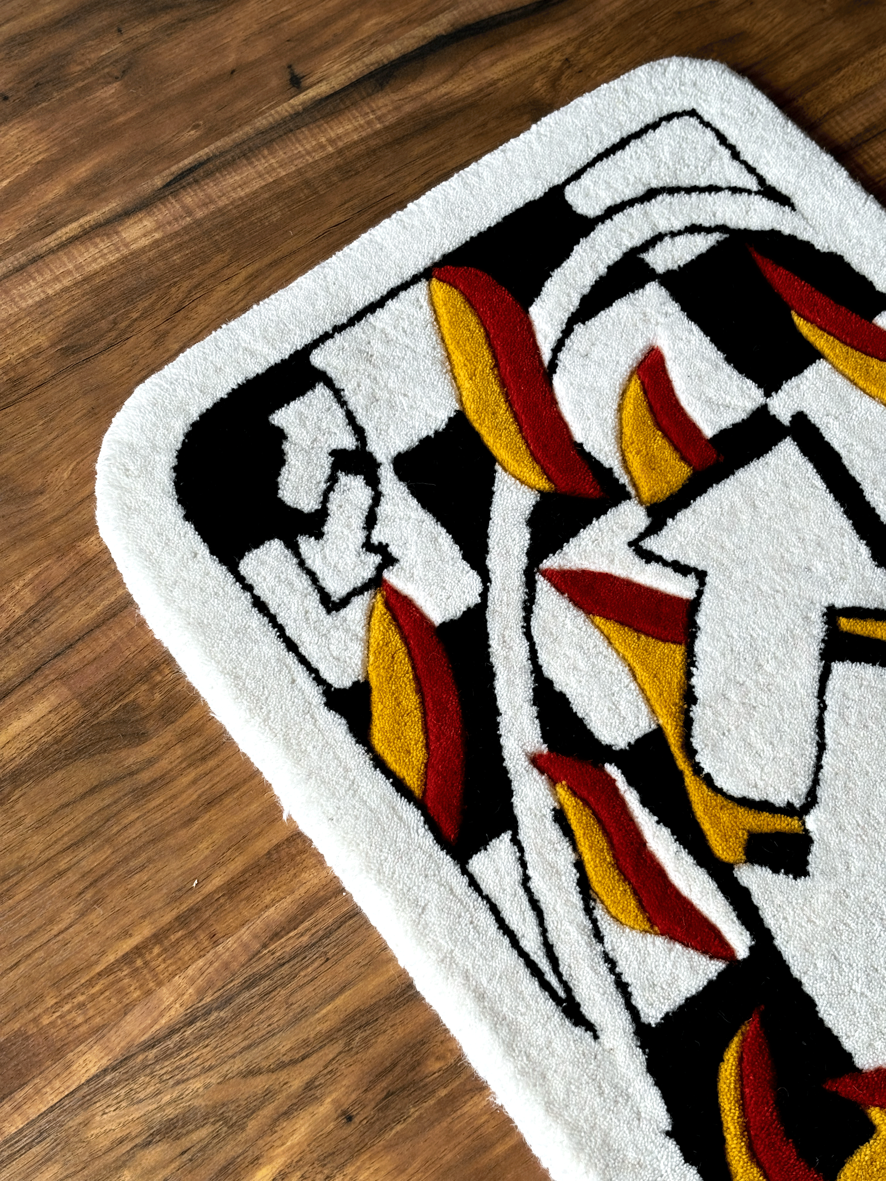 UNO fire Card Rug