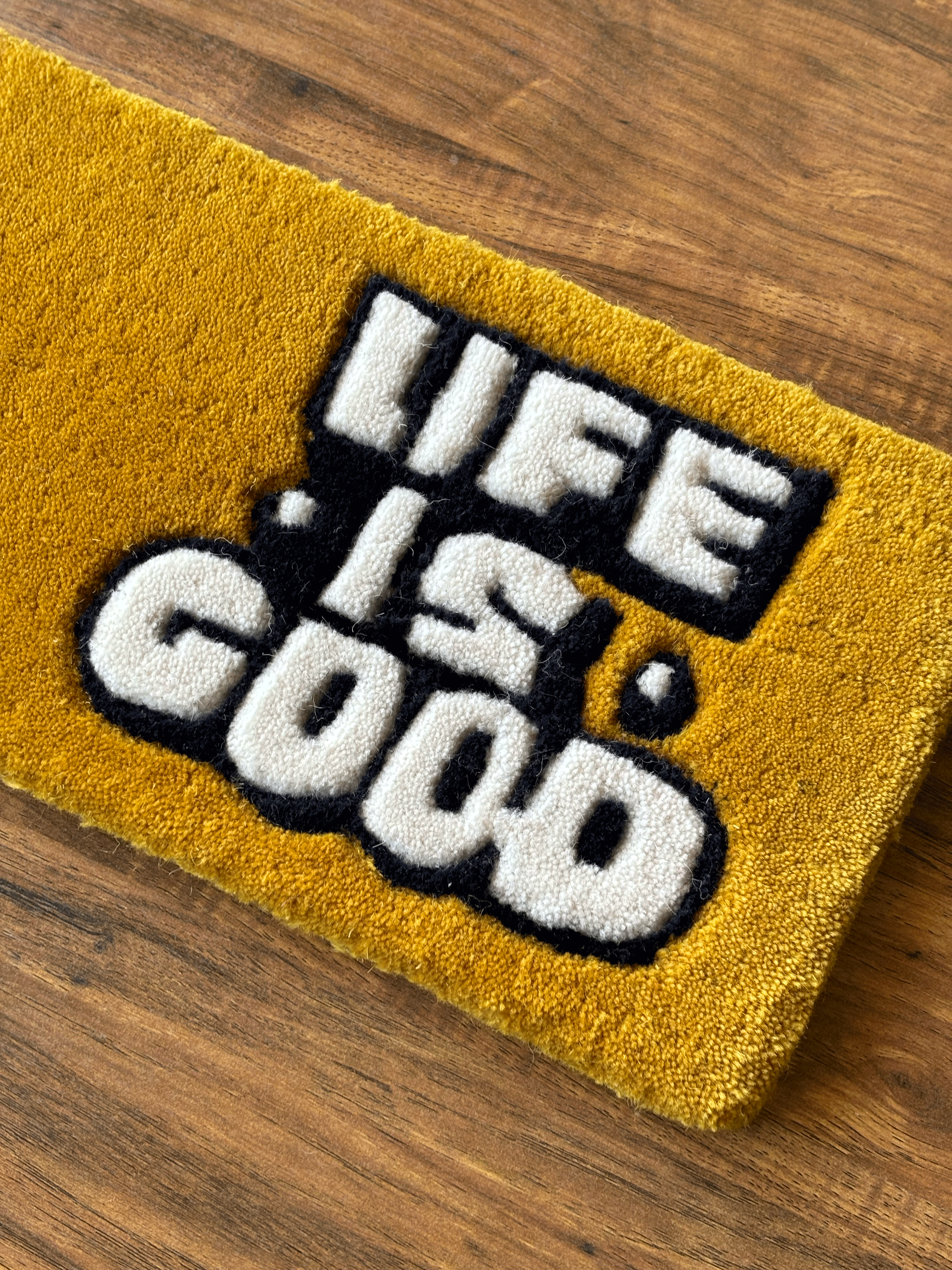 Life is good Keyboard Rug