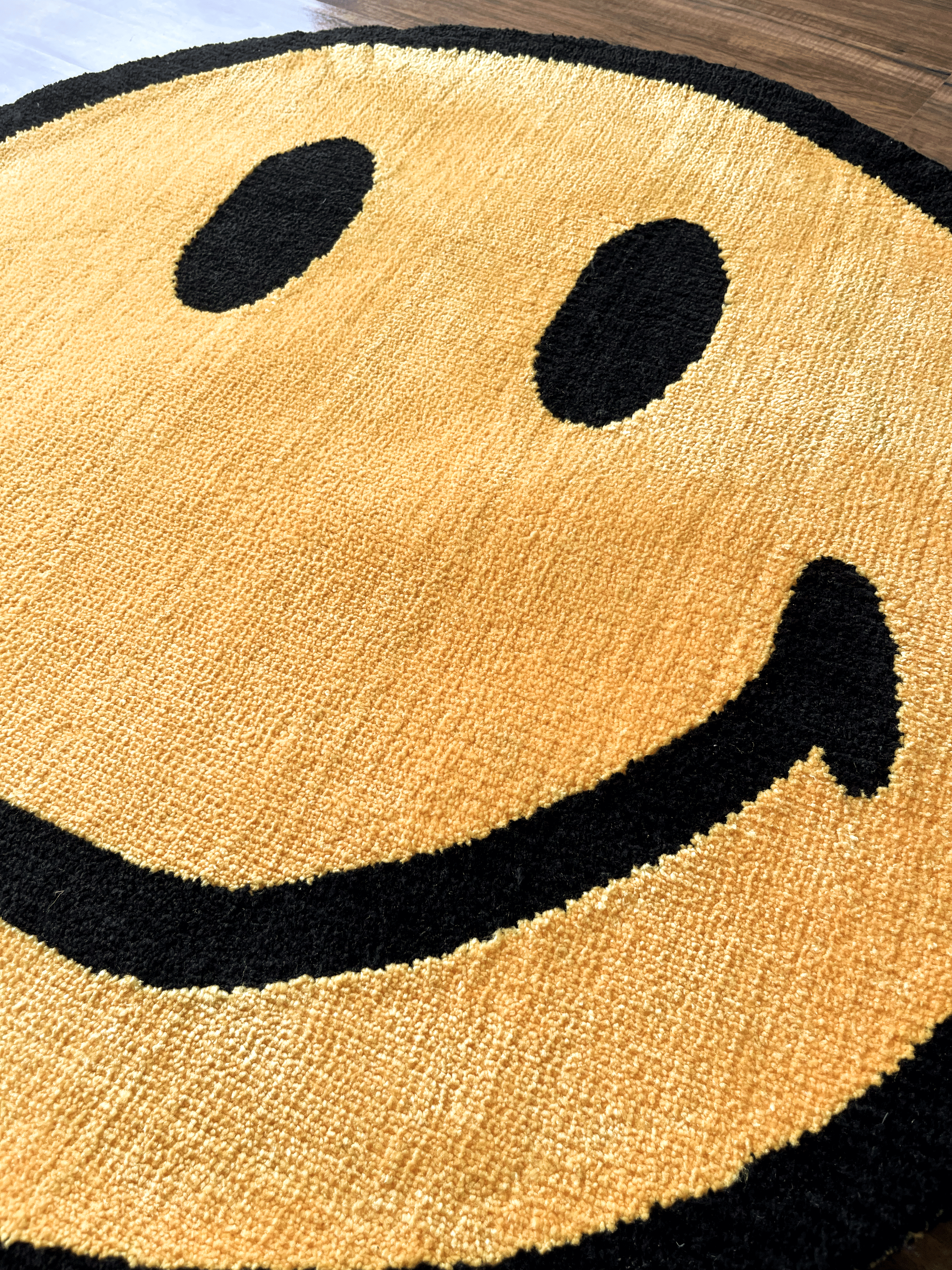 Yellow Smile Machine Tufted Rug