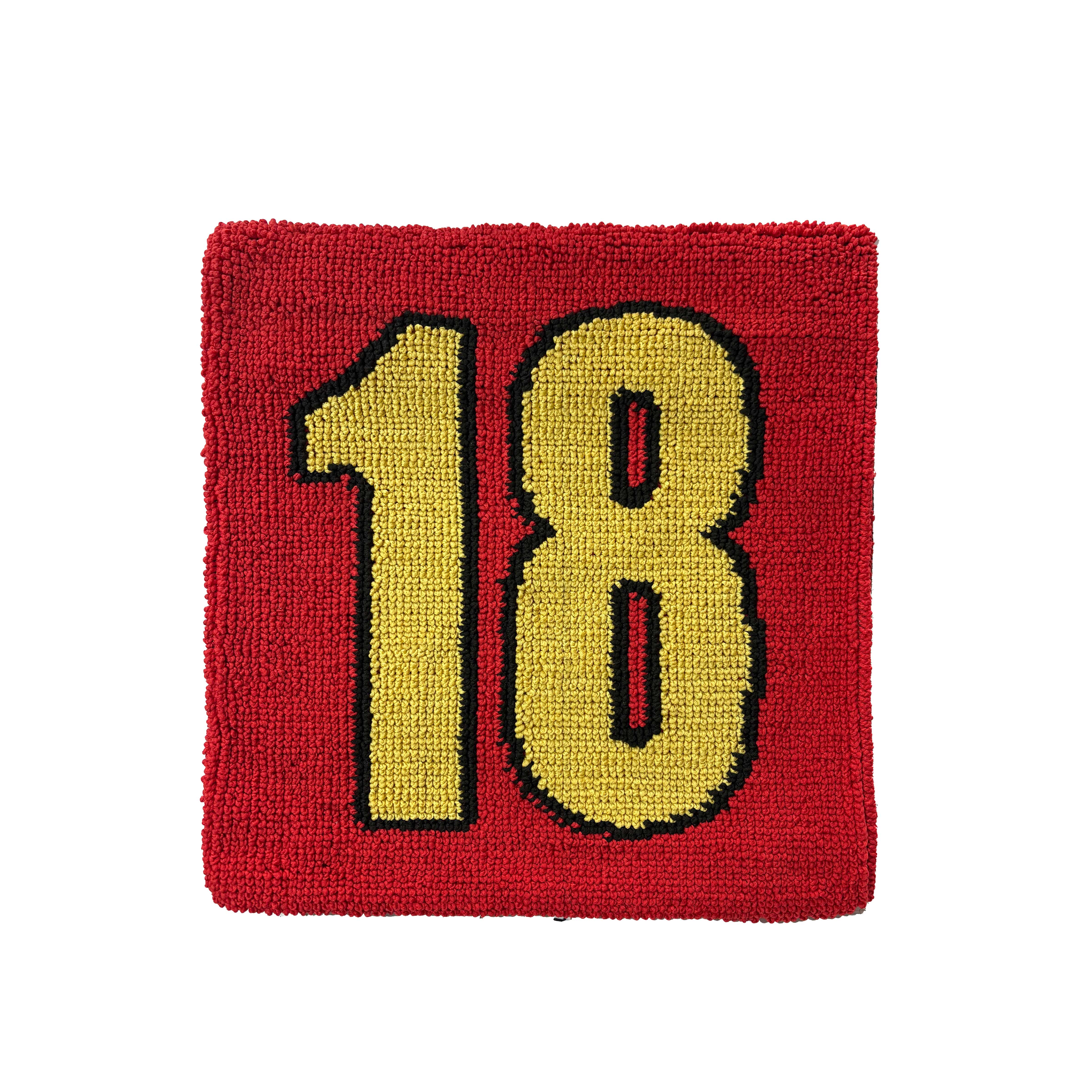 RCB 18 Red cushion cover