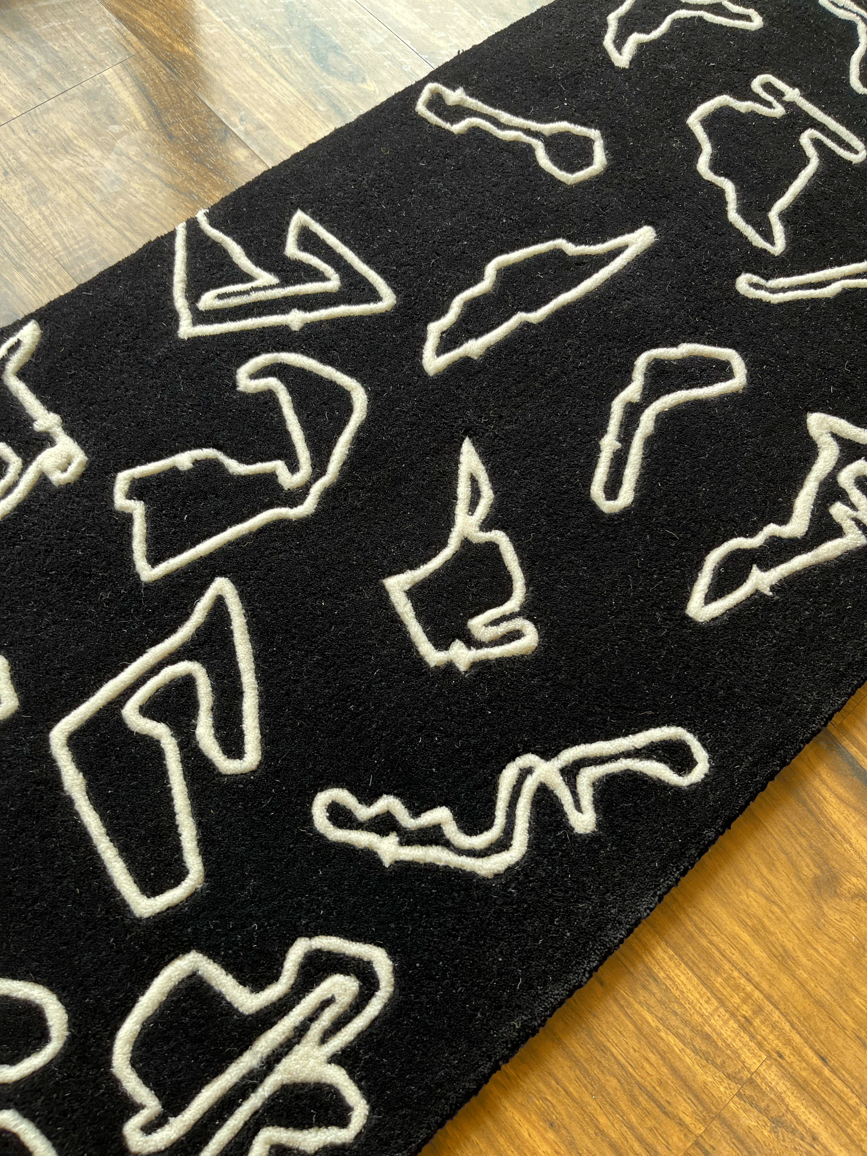 F1 Racing Circuits around the Globe Rug