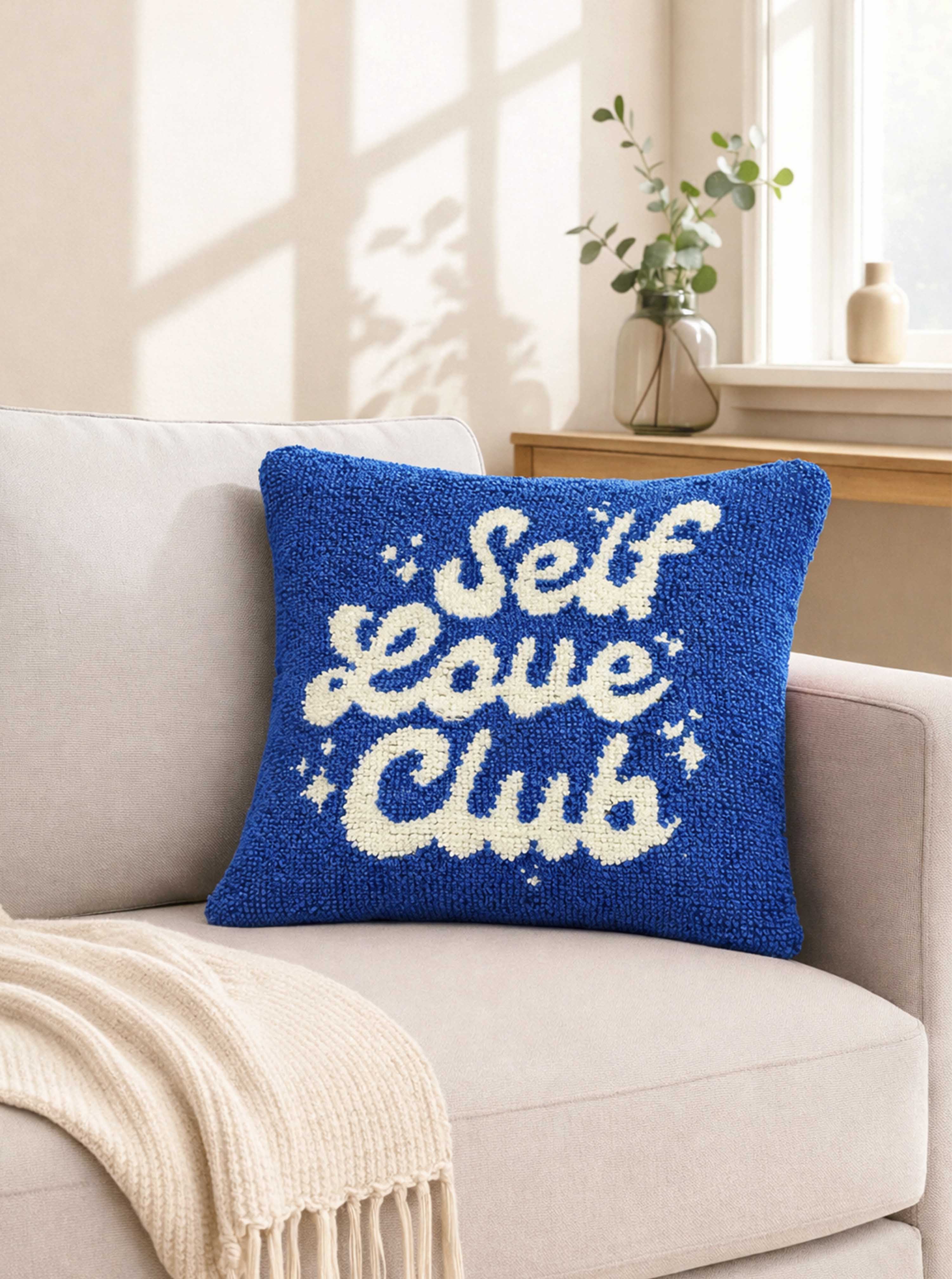 Self Love Club Blue cushion cover