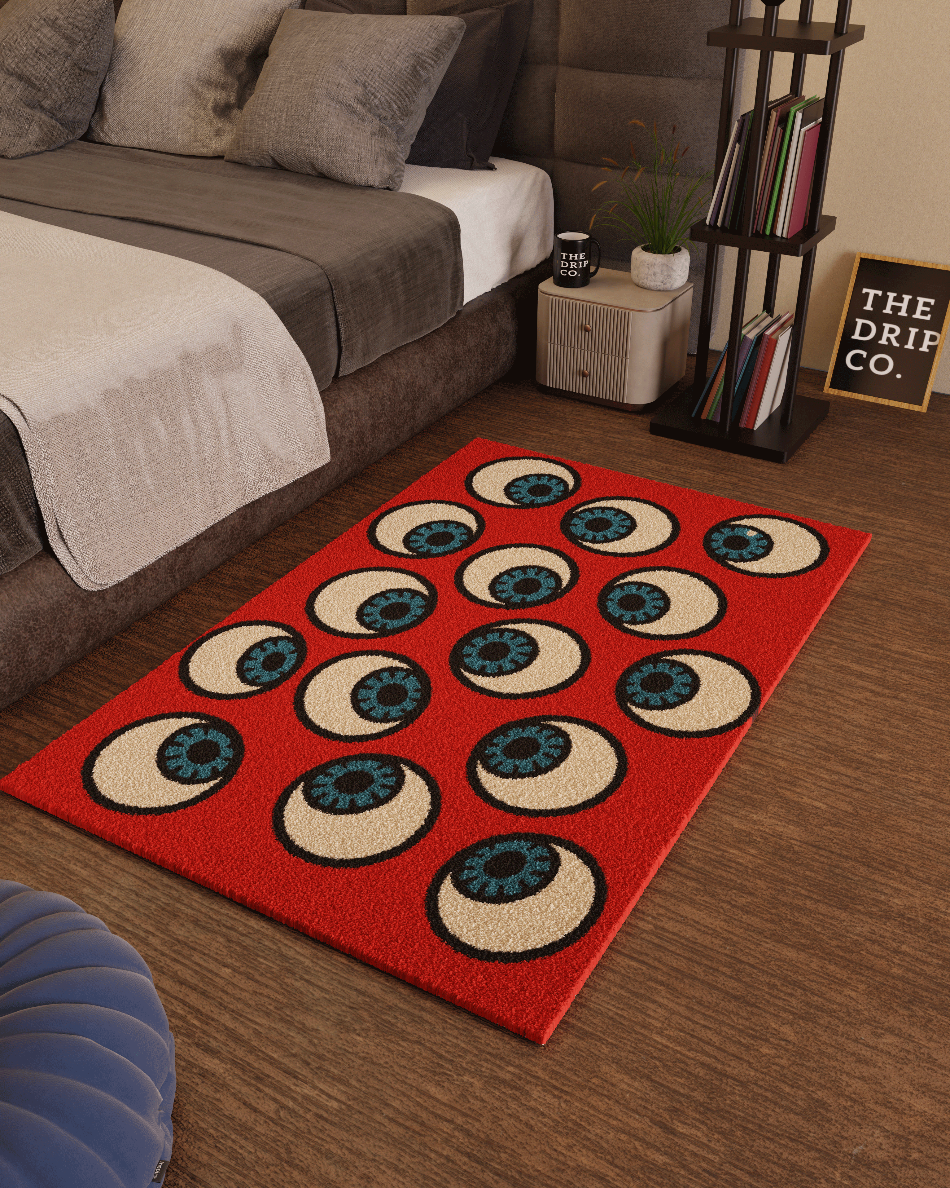 Anxiety eye emotion Tufted Rug