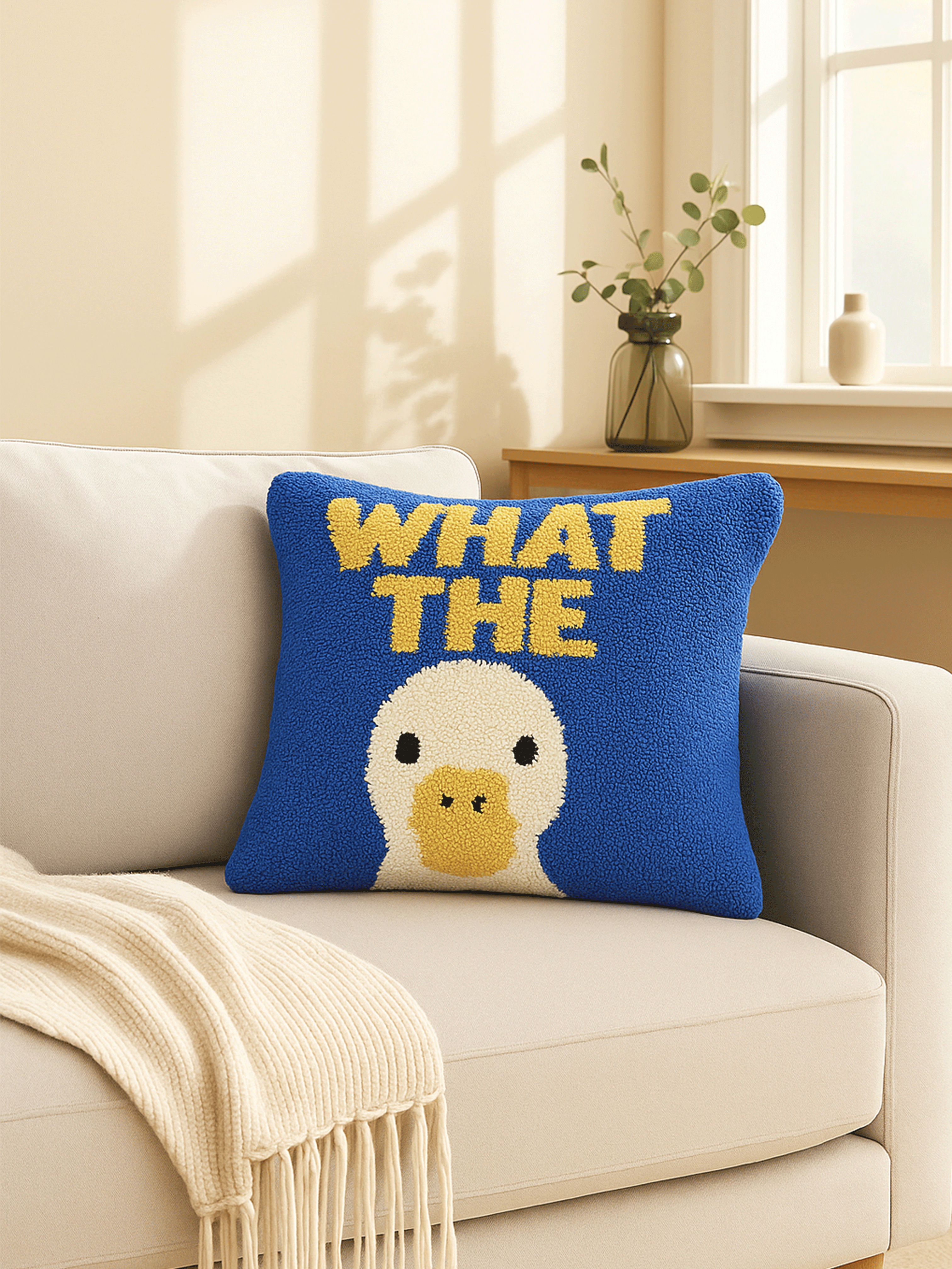 What The Duck Cushion cover