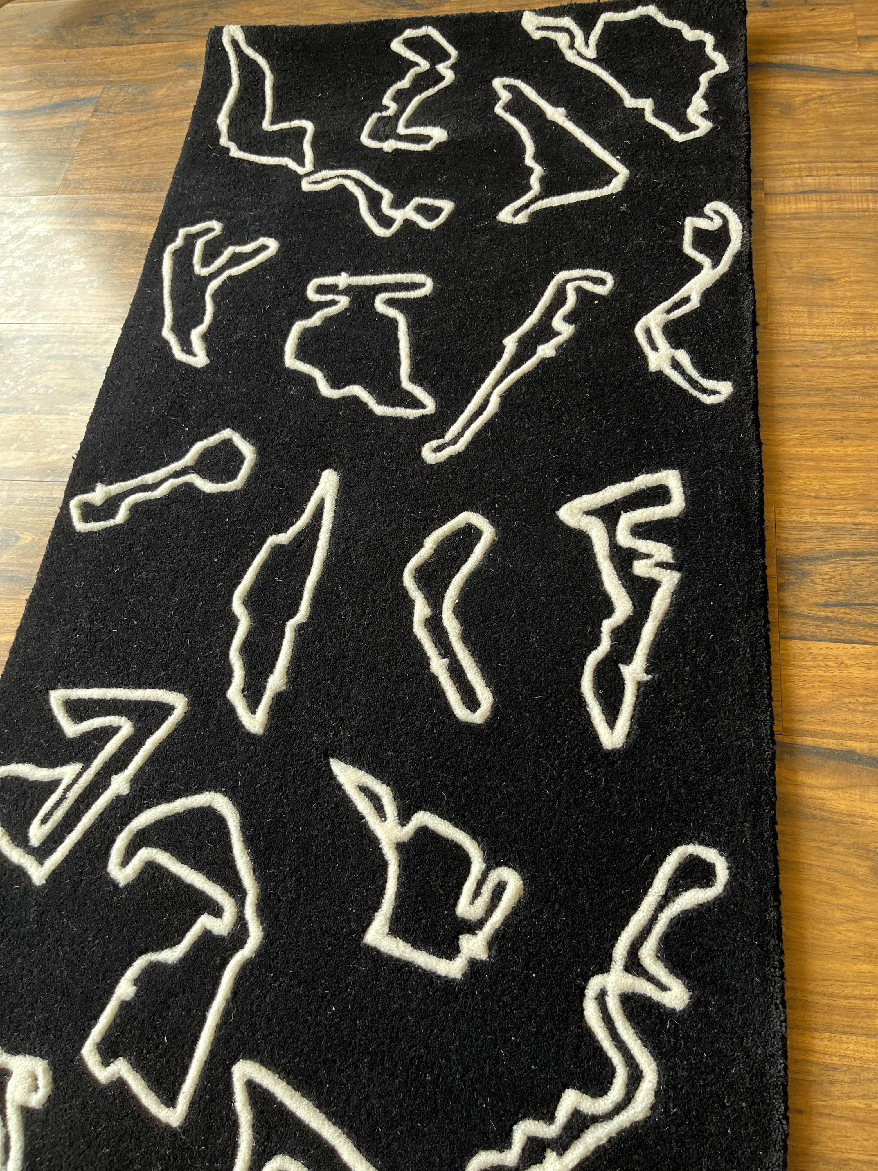 F1 Racing Circuits around the Globe Rug