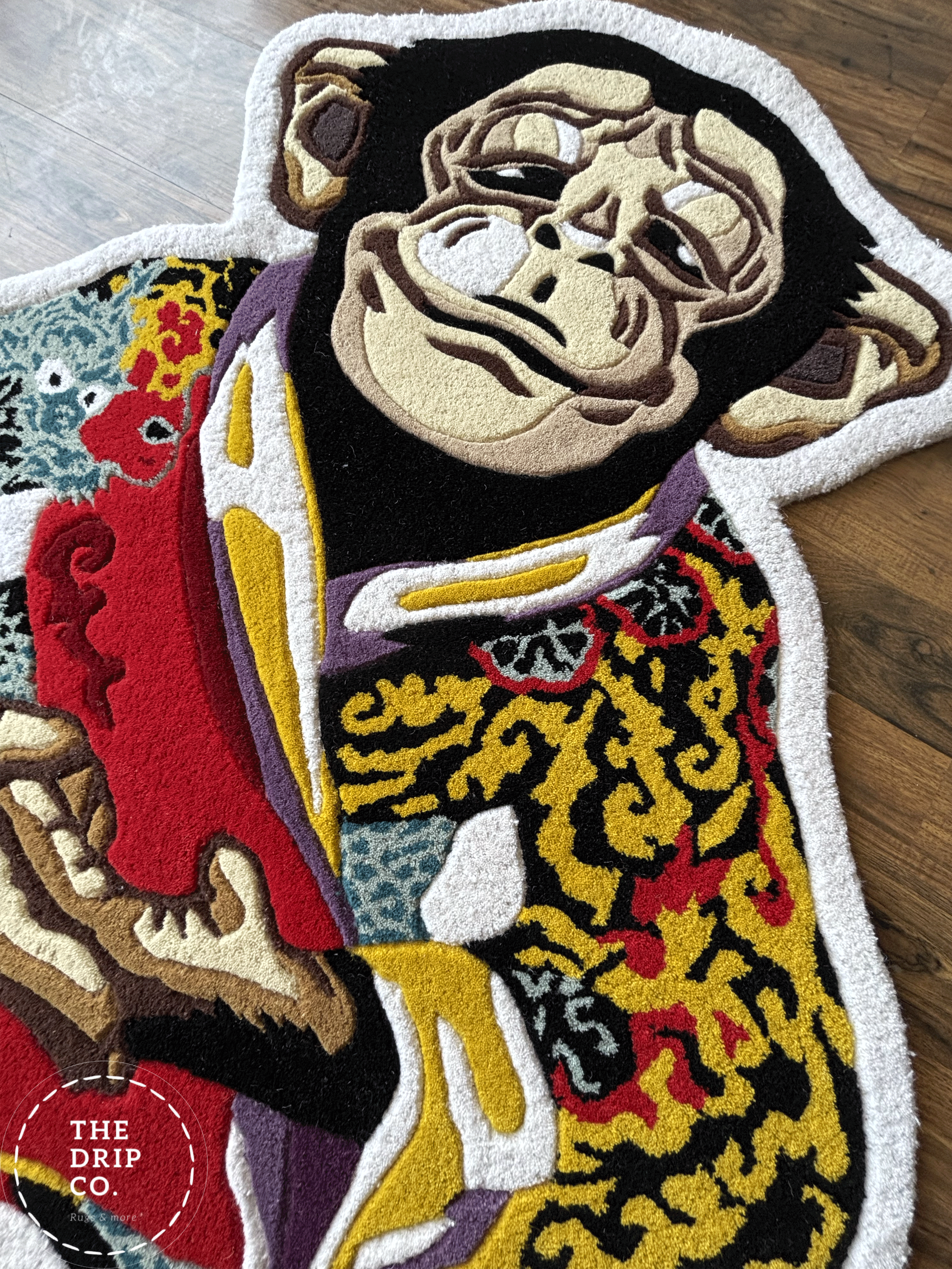 Meditation Monkey Hand Tufted Rug