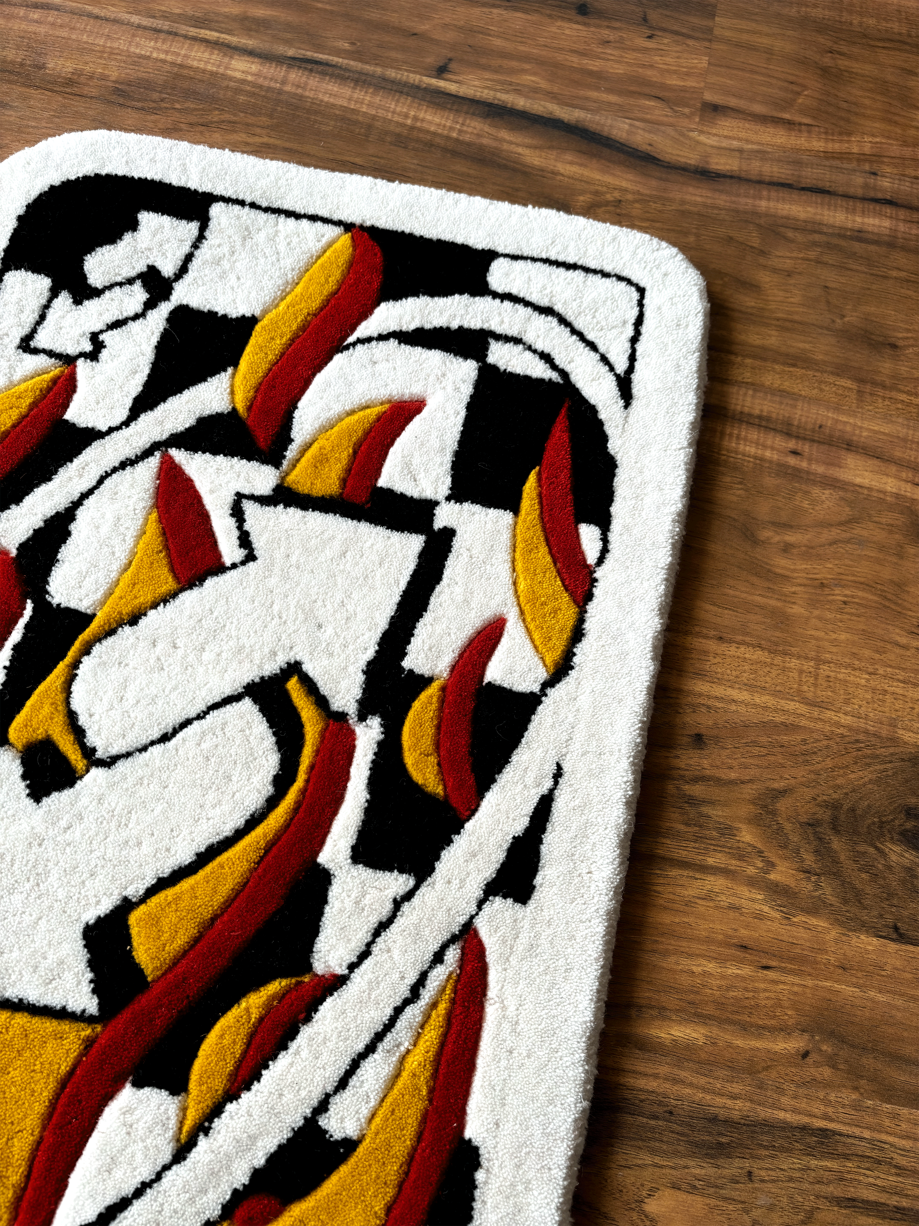 UNO fire Card Rug