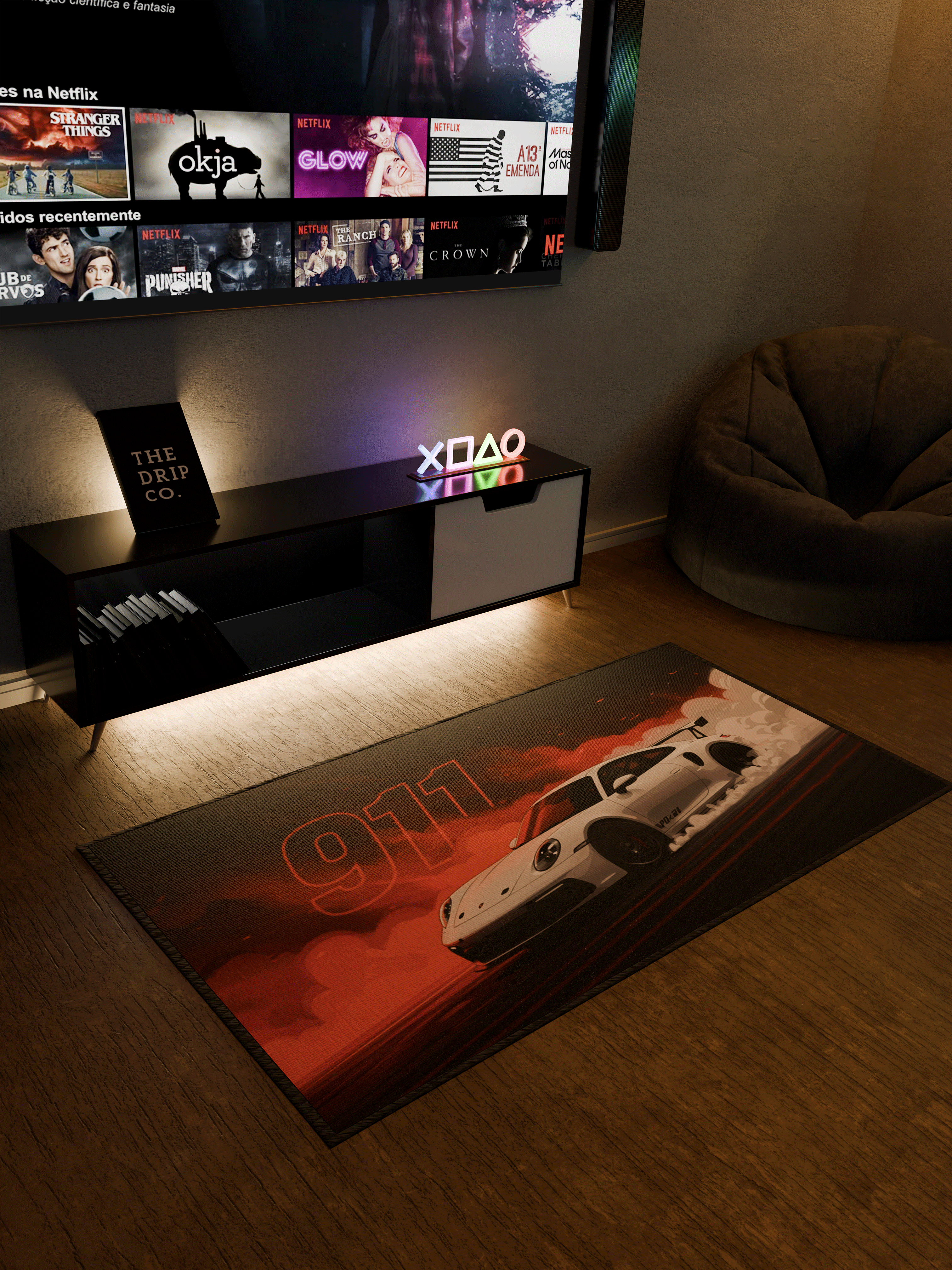 911 car Washable Rug