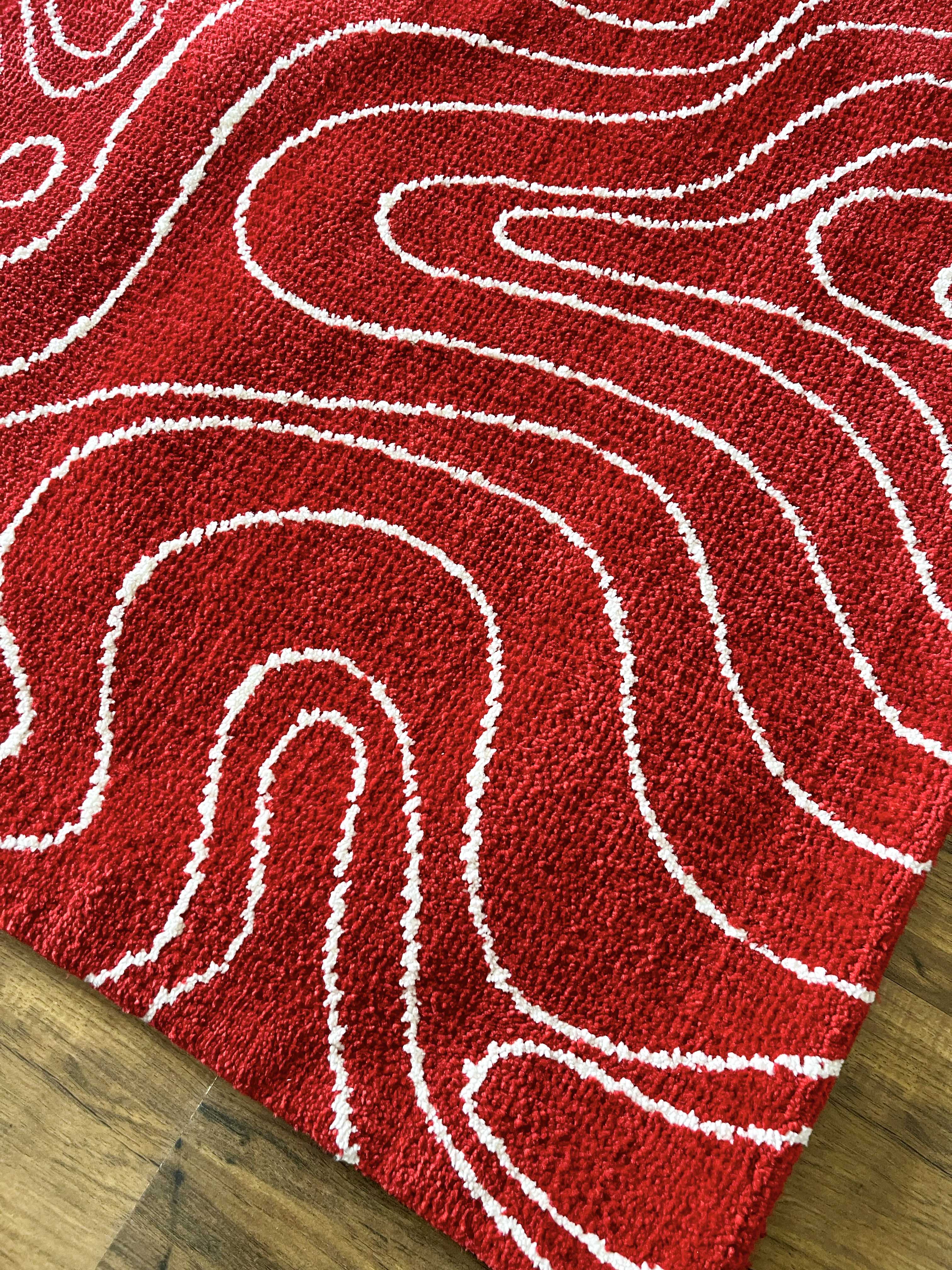 Make love, Make art, make out Machine Made Rug