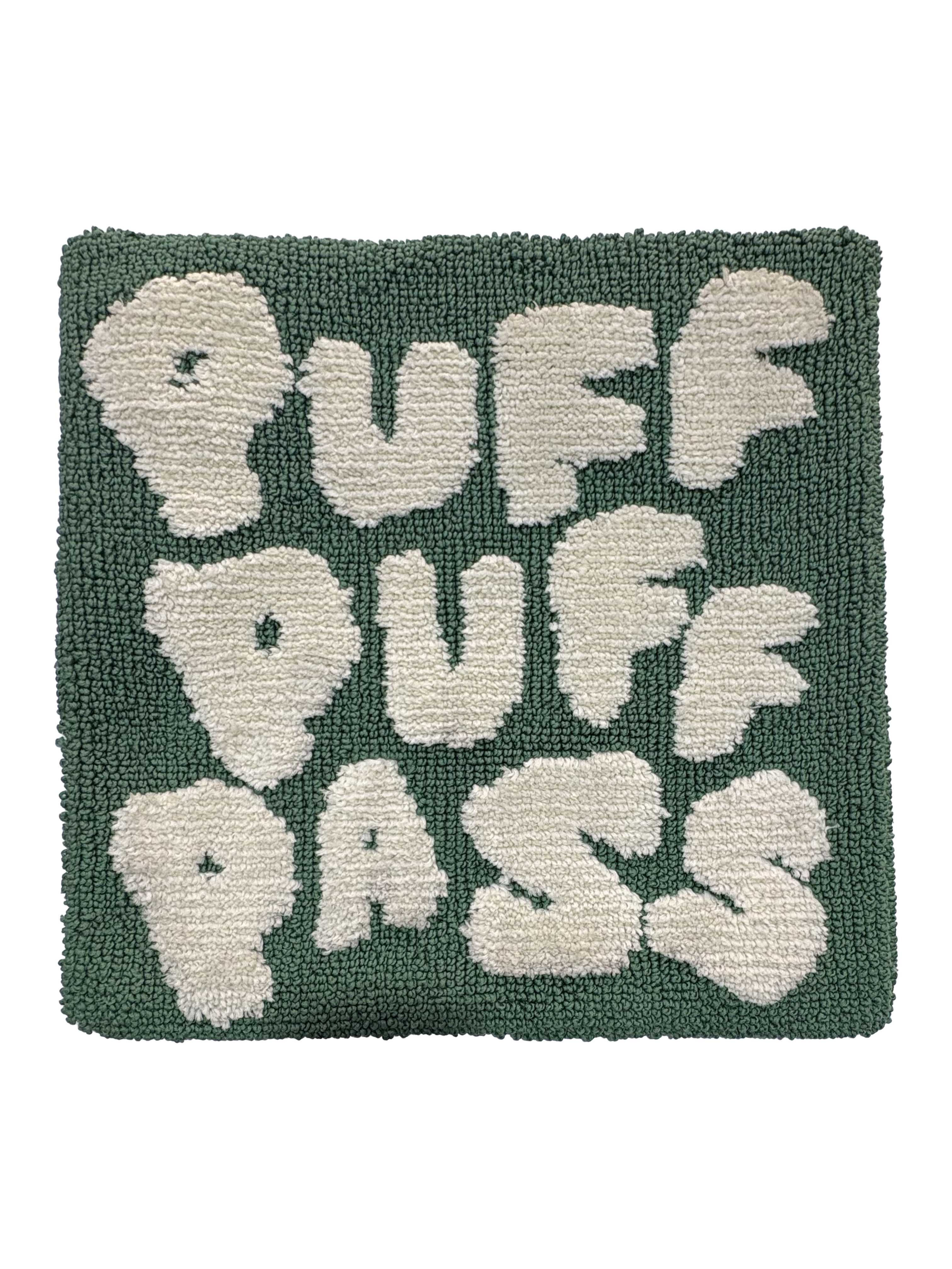 Puff Puff Pass Green cushion cover