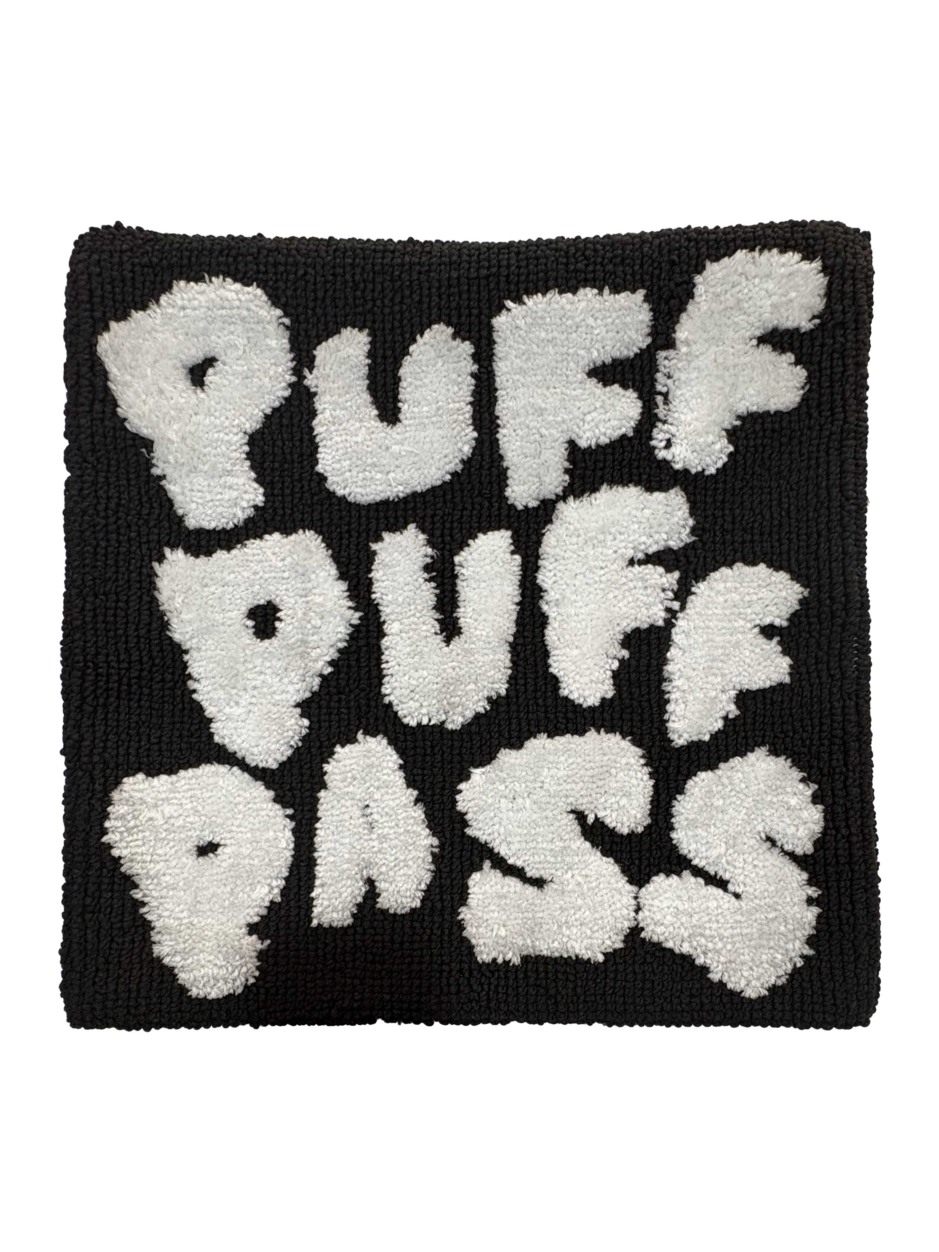 Puff Puff Pass Black cushion cover