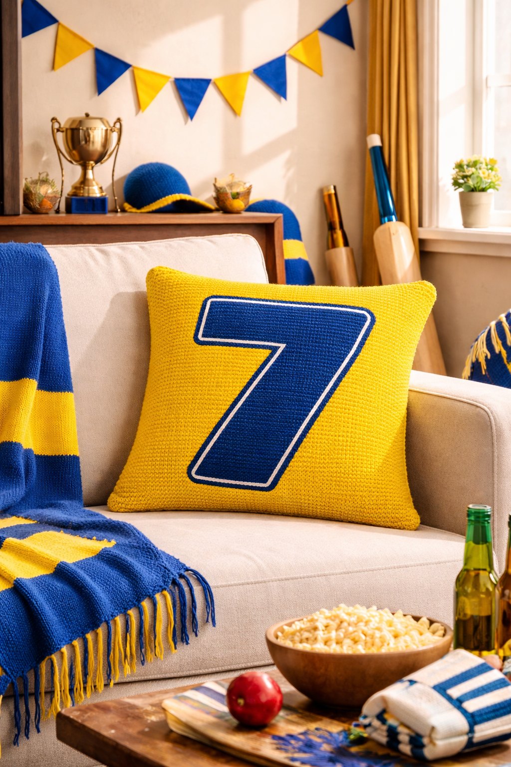 Chennai 7 Yellow cushion cover