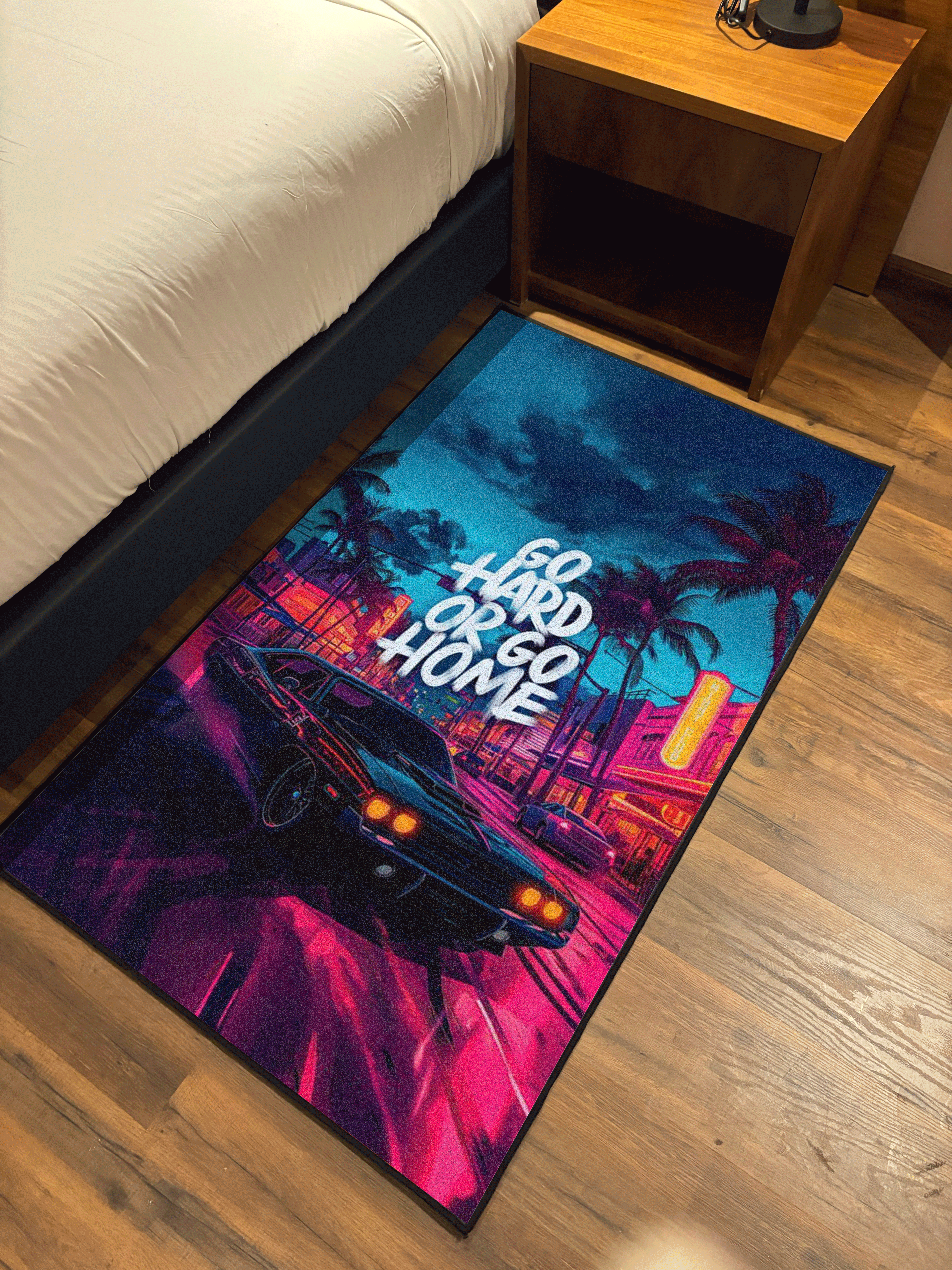 Go hard or Go Home Washable Rug