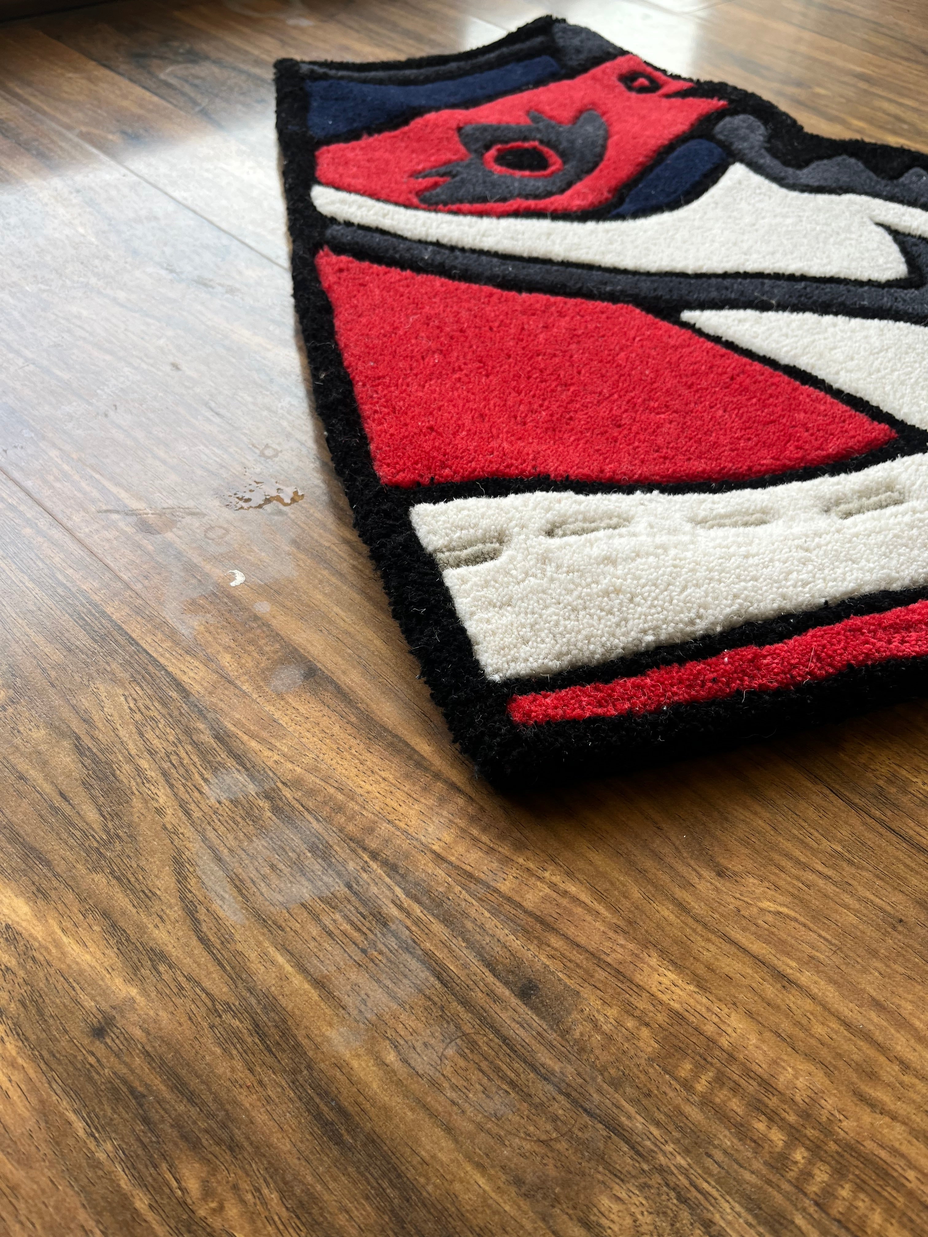 OG custom Red Shoe Hand Tufted Rug