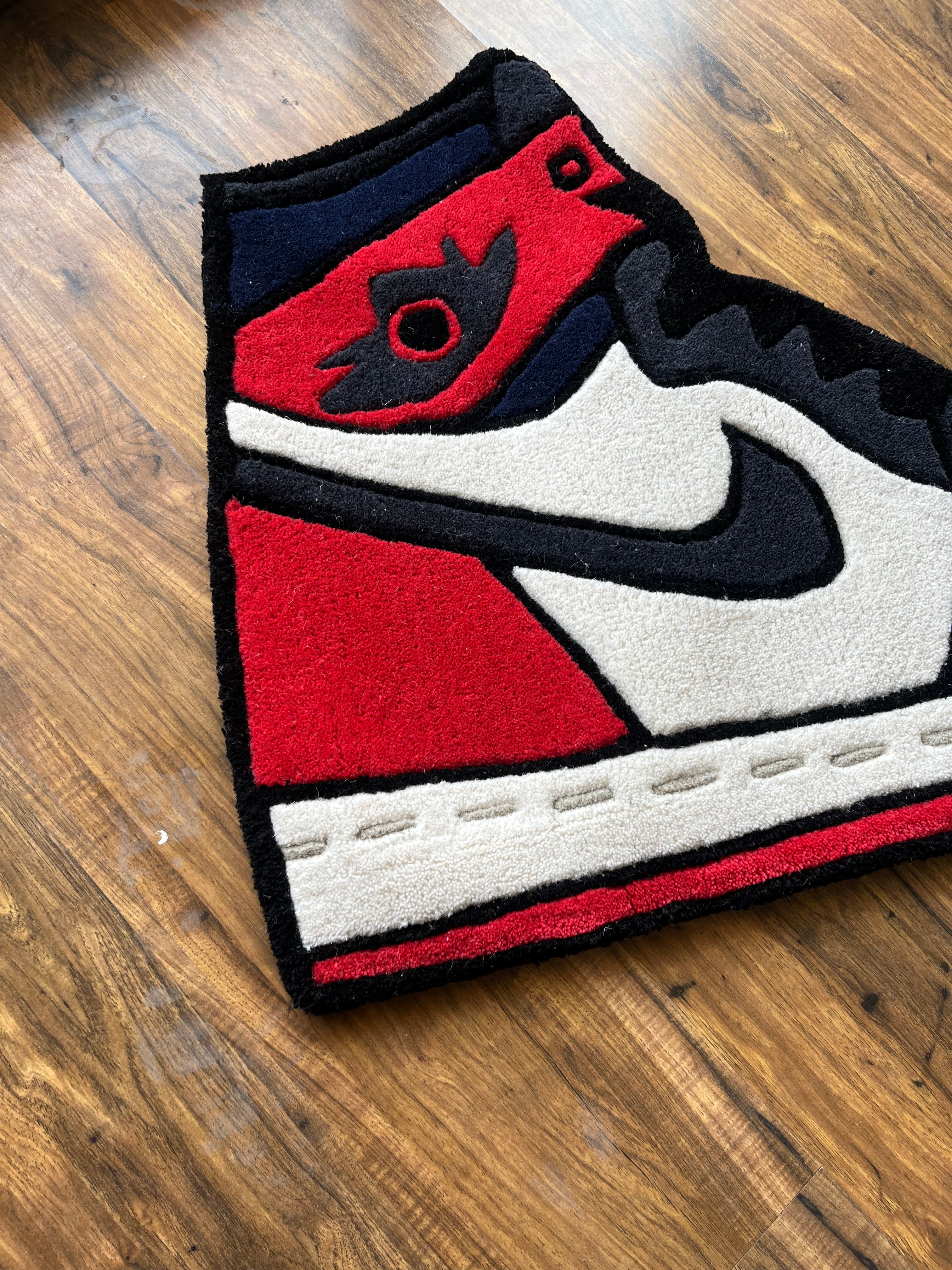 OG custom Red Shoe Hand Tufted Rug