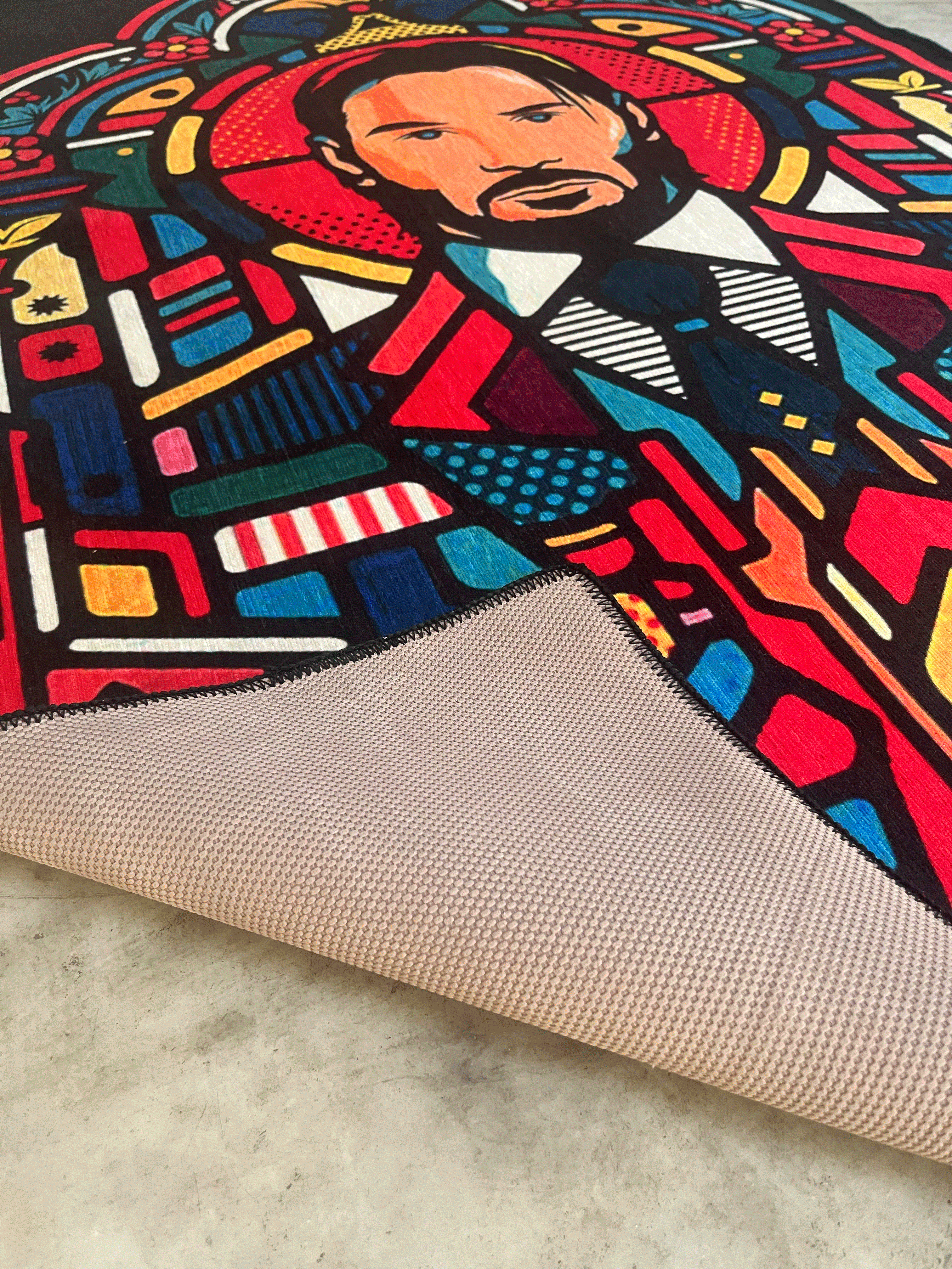 Keenu Reves Printed Washable Rug