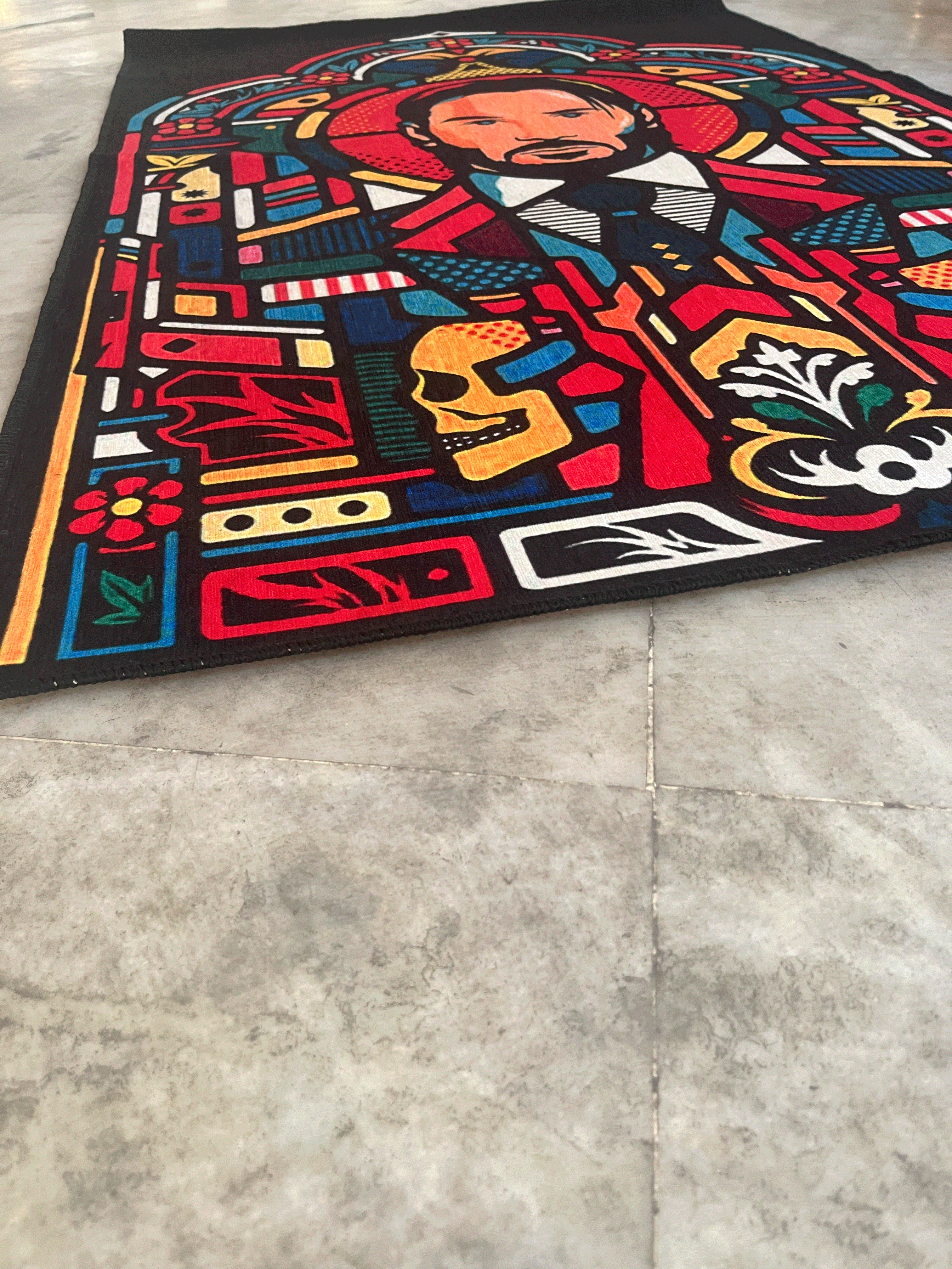 Keenu Reves Printed Washable Rug