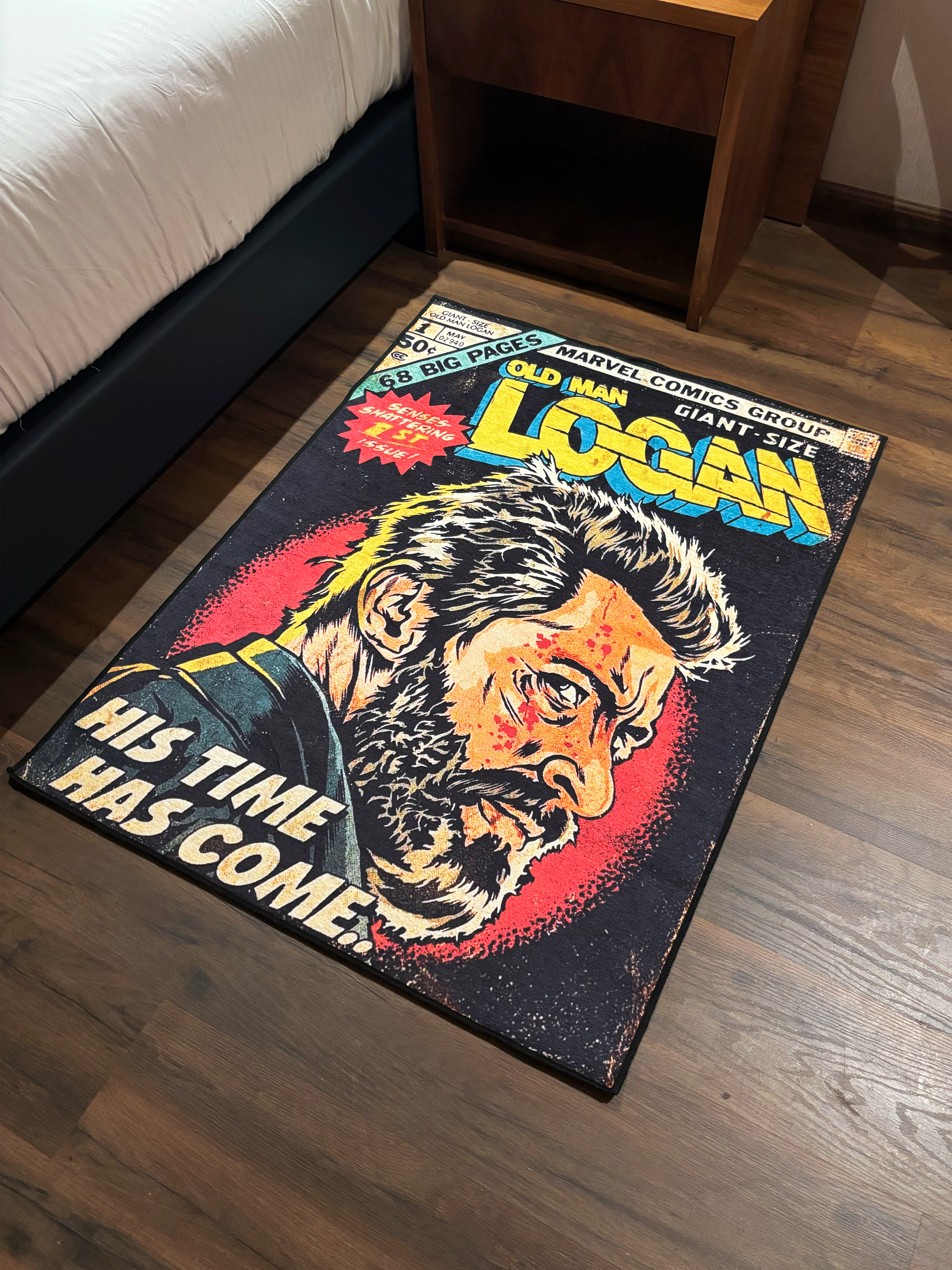 Logan Magazine Printed Washable Rug