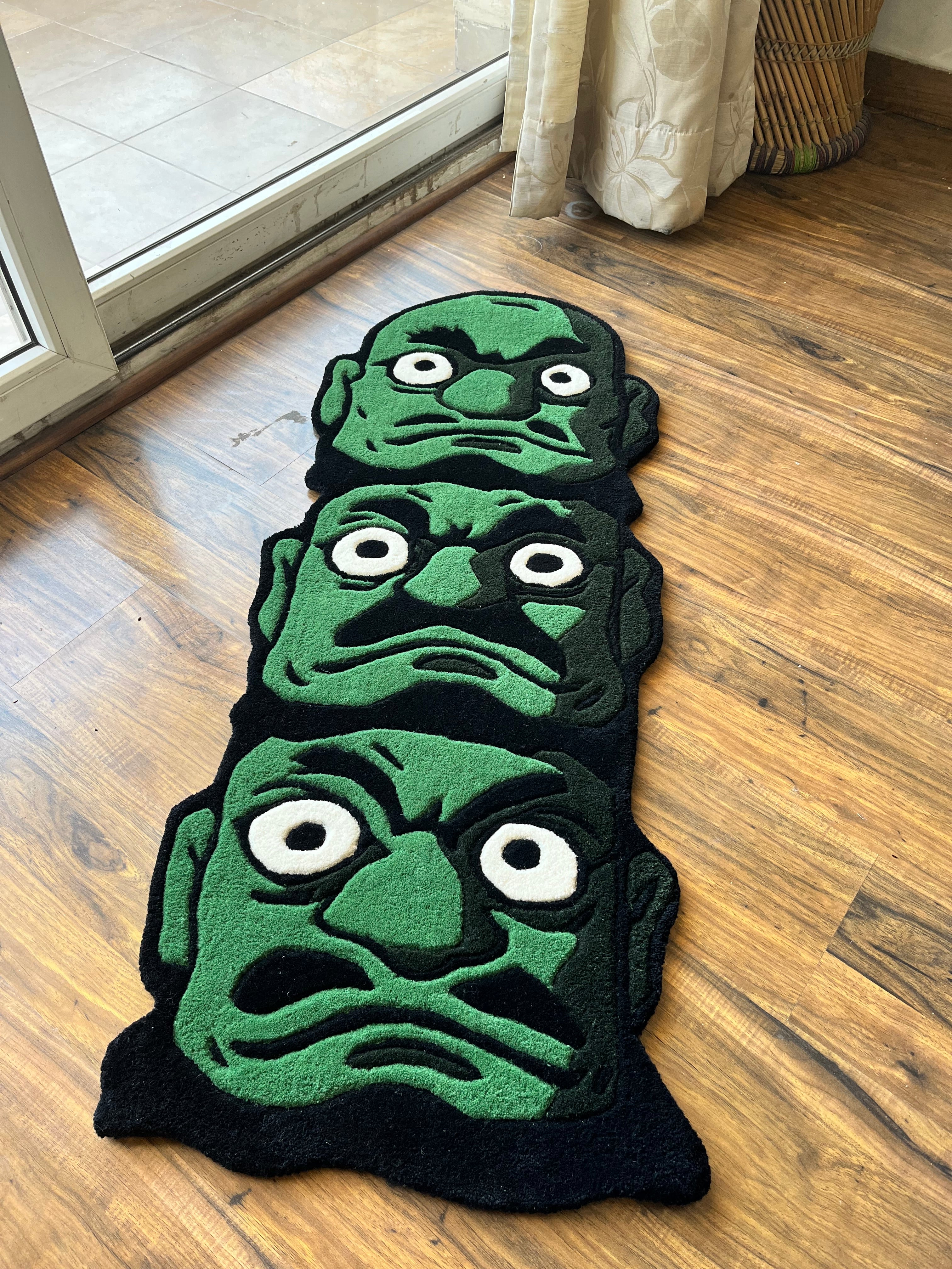 Green Face Rug