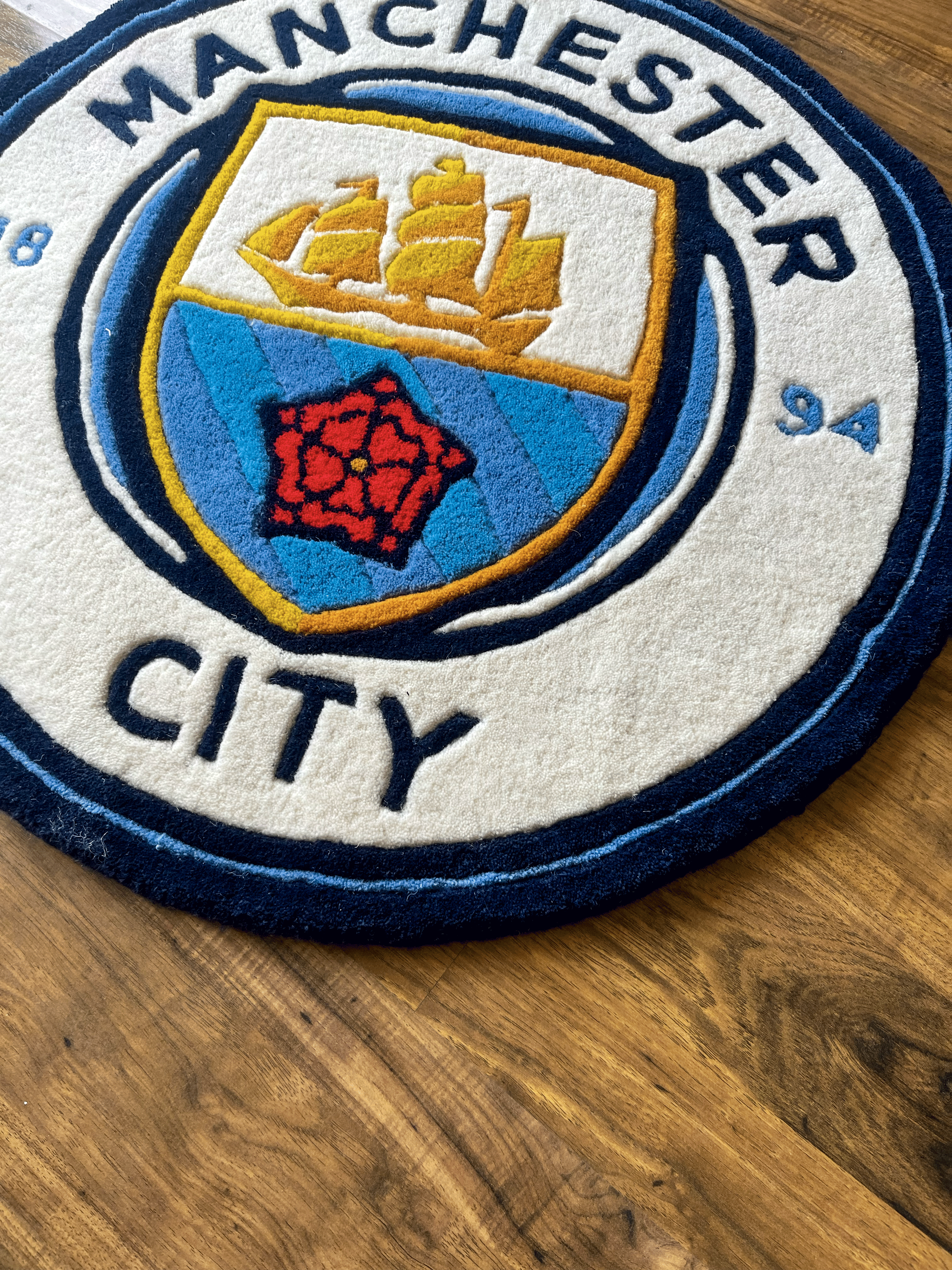Man City fan Art Rug