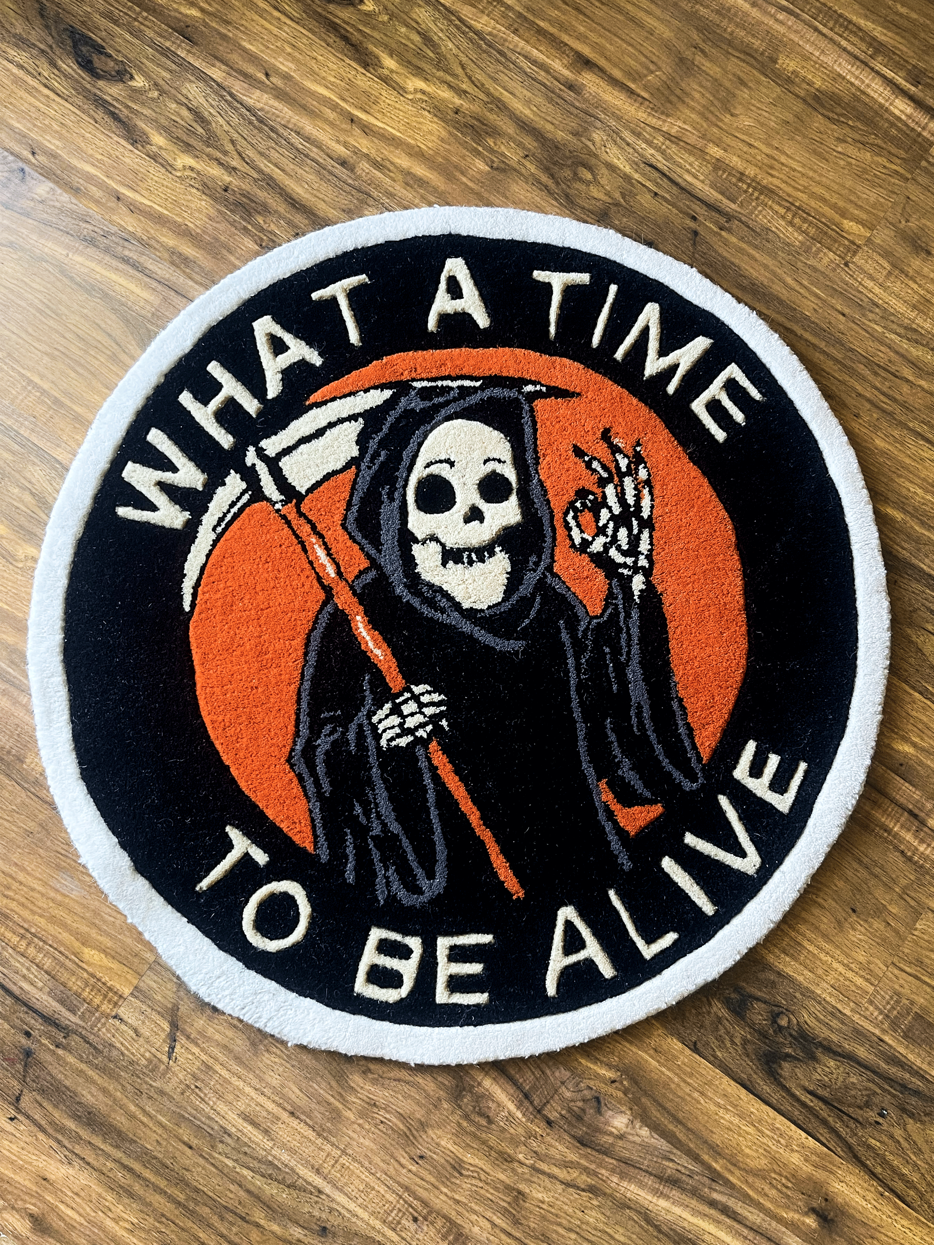 Time to Be Alive Hand Tufted Rug by The Drip Co.