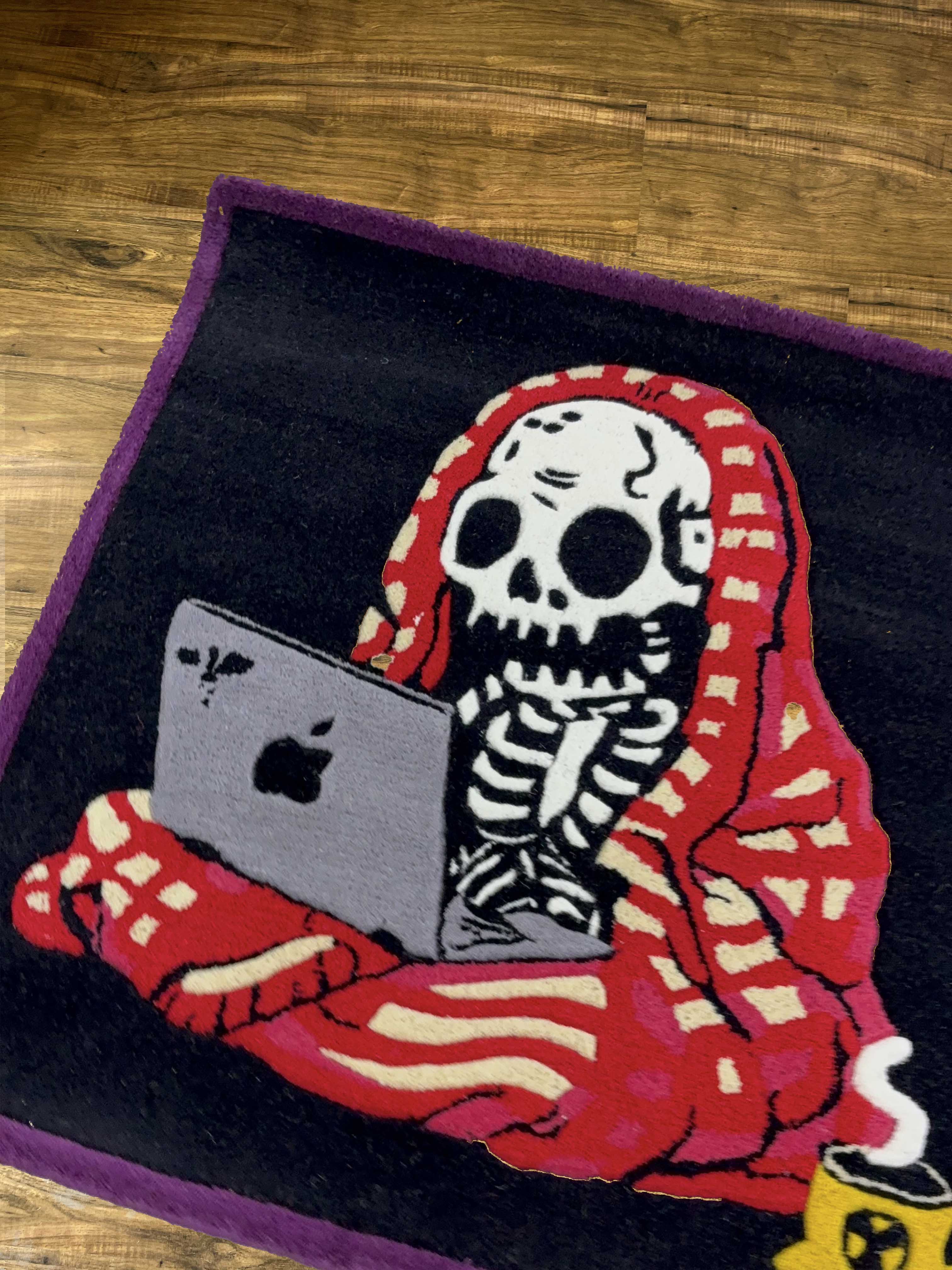 Skull working Hand Tufted  Rug